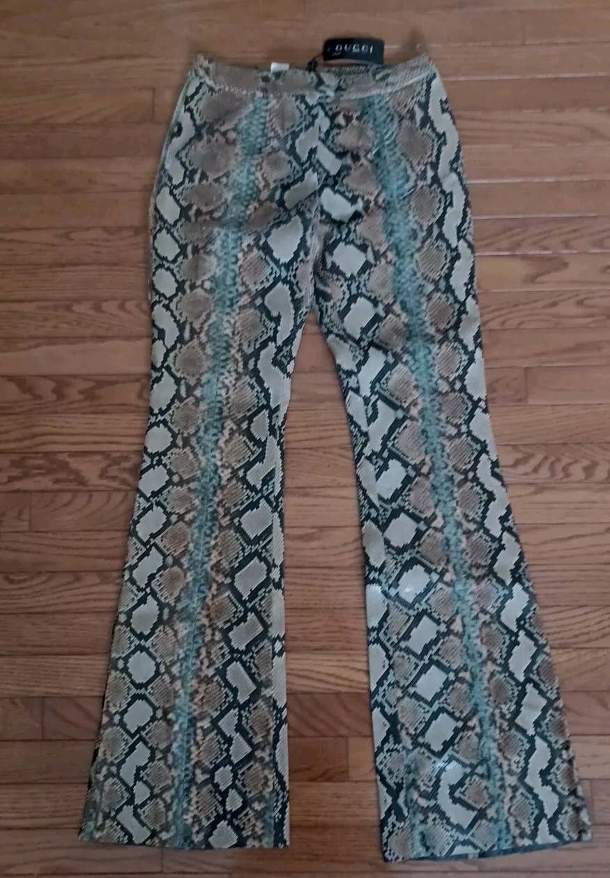 1990’s Tom Ford for Gucci Genuine Python skin pants Euro SIZE 42 NWT