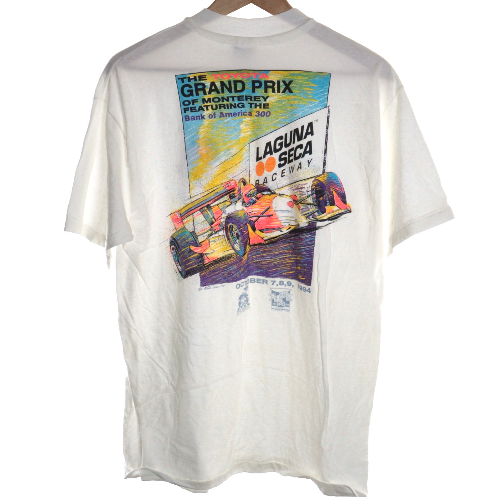 Vintage Toyota Grand Prix Monterey Laguna Seca T Shirt Hanes USA Single Stitch L