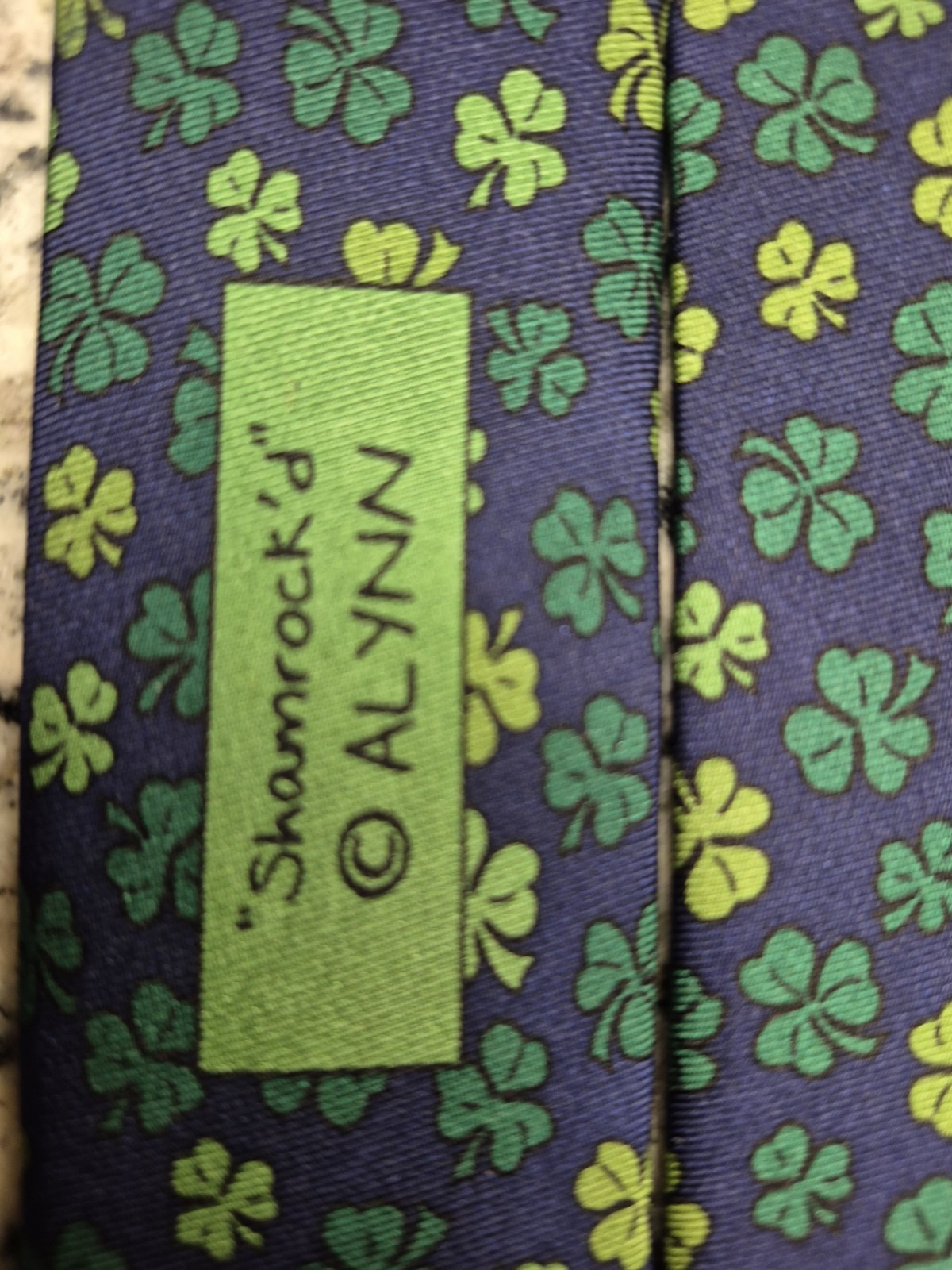 Alynn Shamrock’d Irish Neck Tie 100% Silk 3″ X 54″ Made
