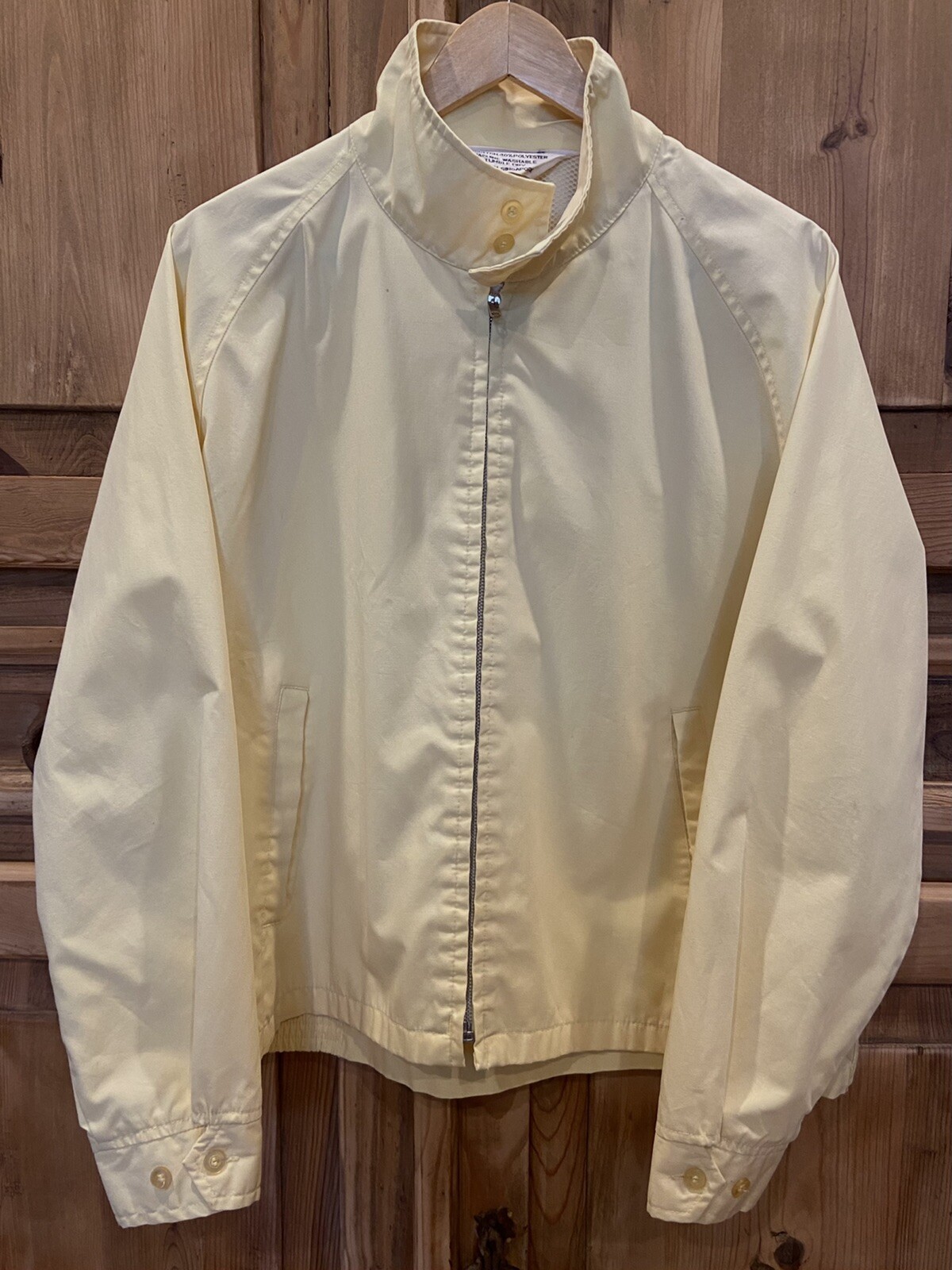 Vintage Mens Richman Brothers Lightweight Jacket Large Yellow Full Zip