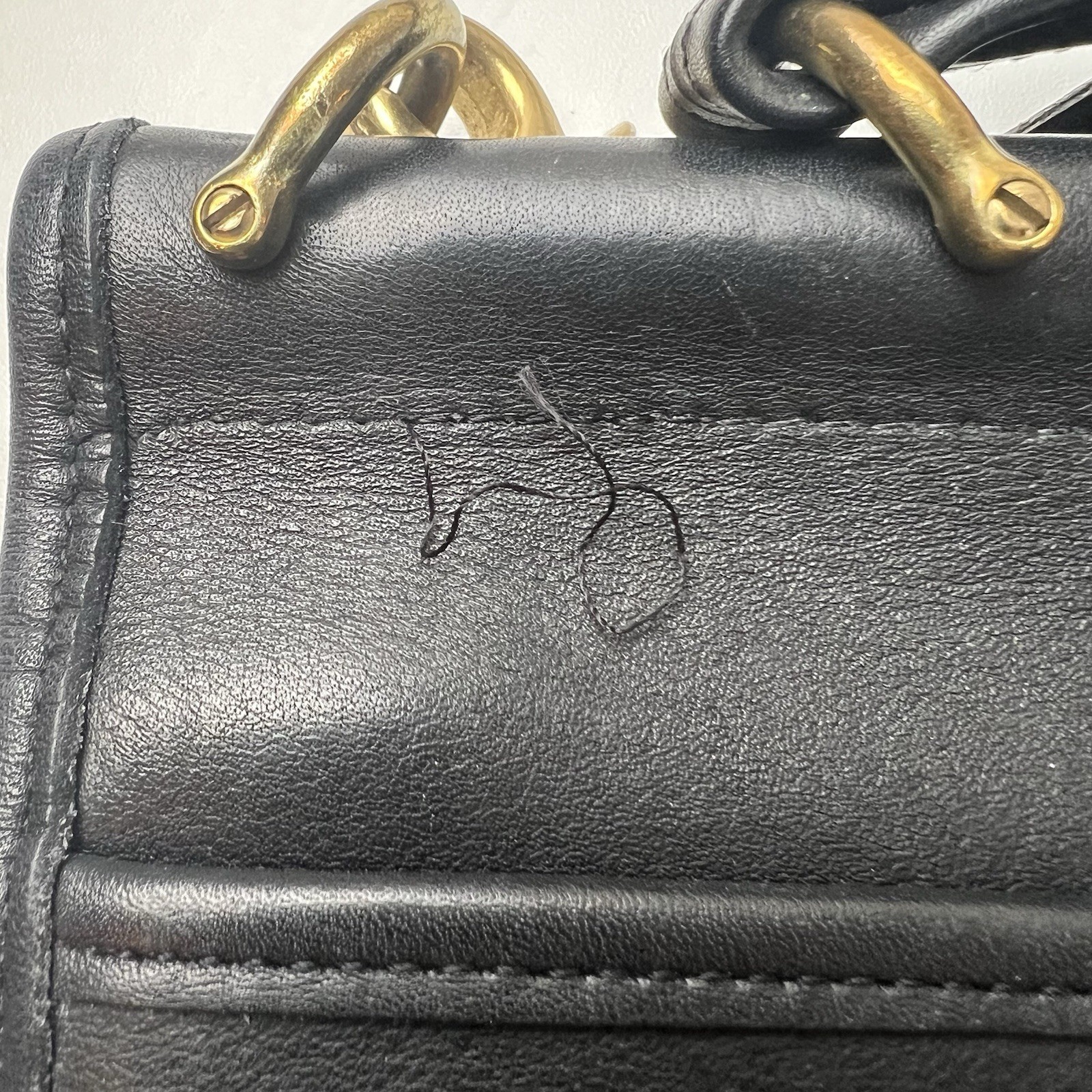 Vintage Black Coach Willis Bag 9927 Crossbody & Top Handle Purse Loose Stitching