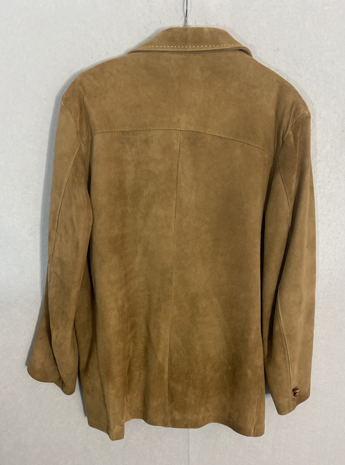 Vintage 1960s DuPont Quilon Soft Leather Jacket Faux Fur Lined Size 40 Stitched
