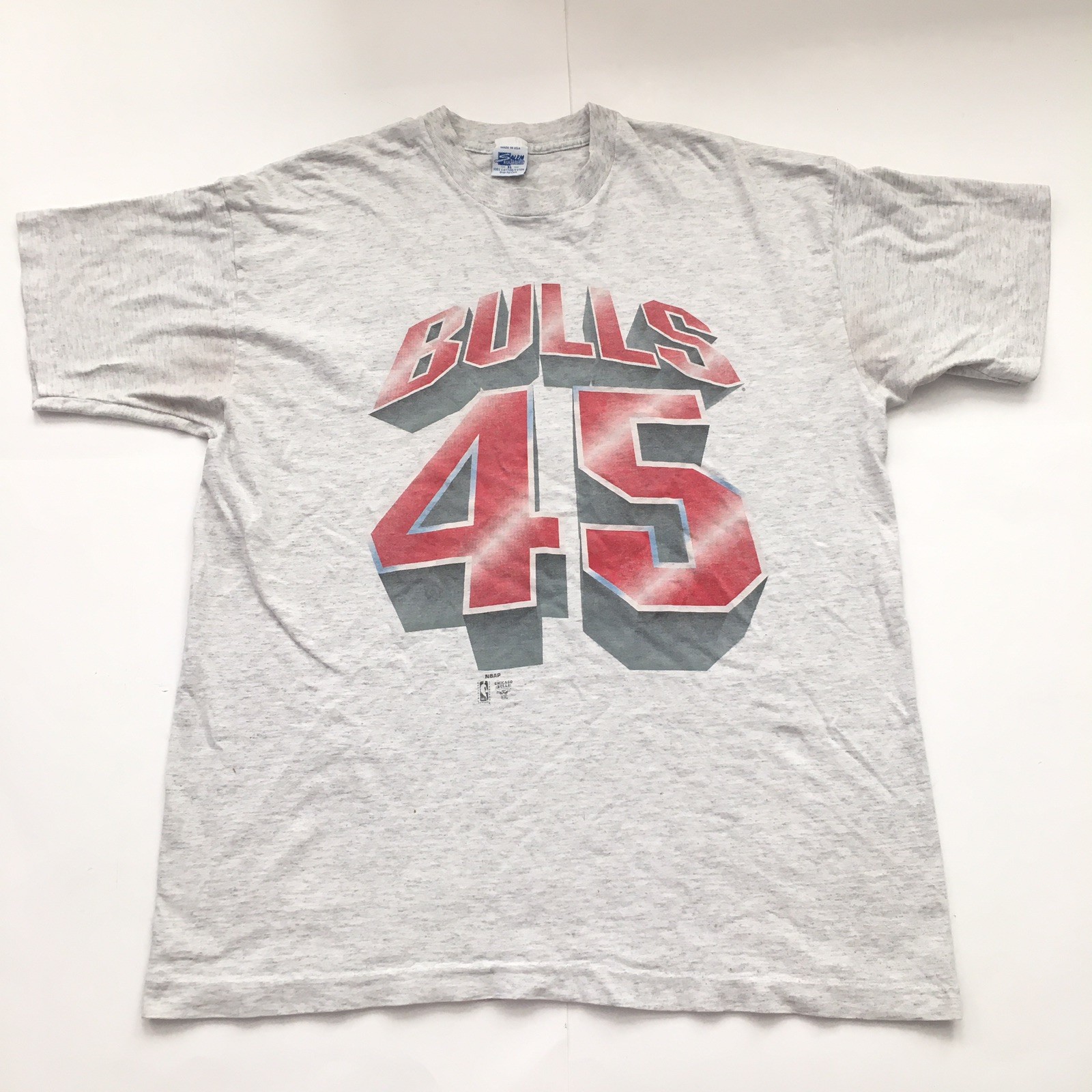 Salem Sportswear Vintage 90’s Michael Jordan 45 Chicago Bulls Gray T-Shirt XL