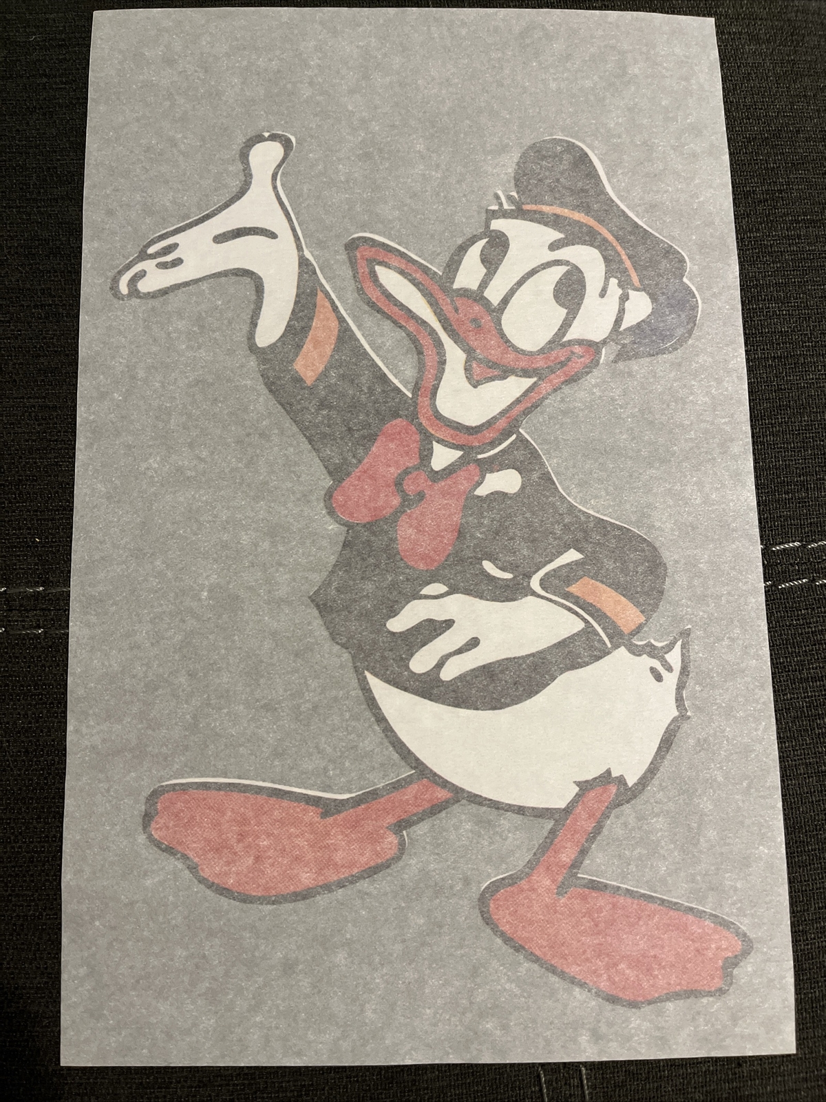 Donald Duck Vintage 1970-1980’s Original T-Shirt Iron On Transfer New Old Stock