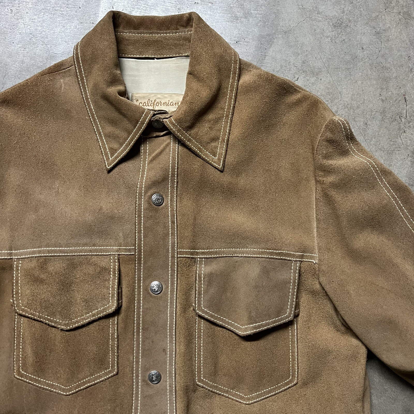 Vintage 70’s “Californian” by California Sportswear Co. Brown Leather Jacket 40