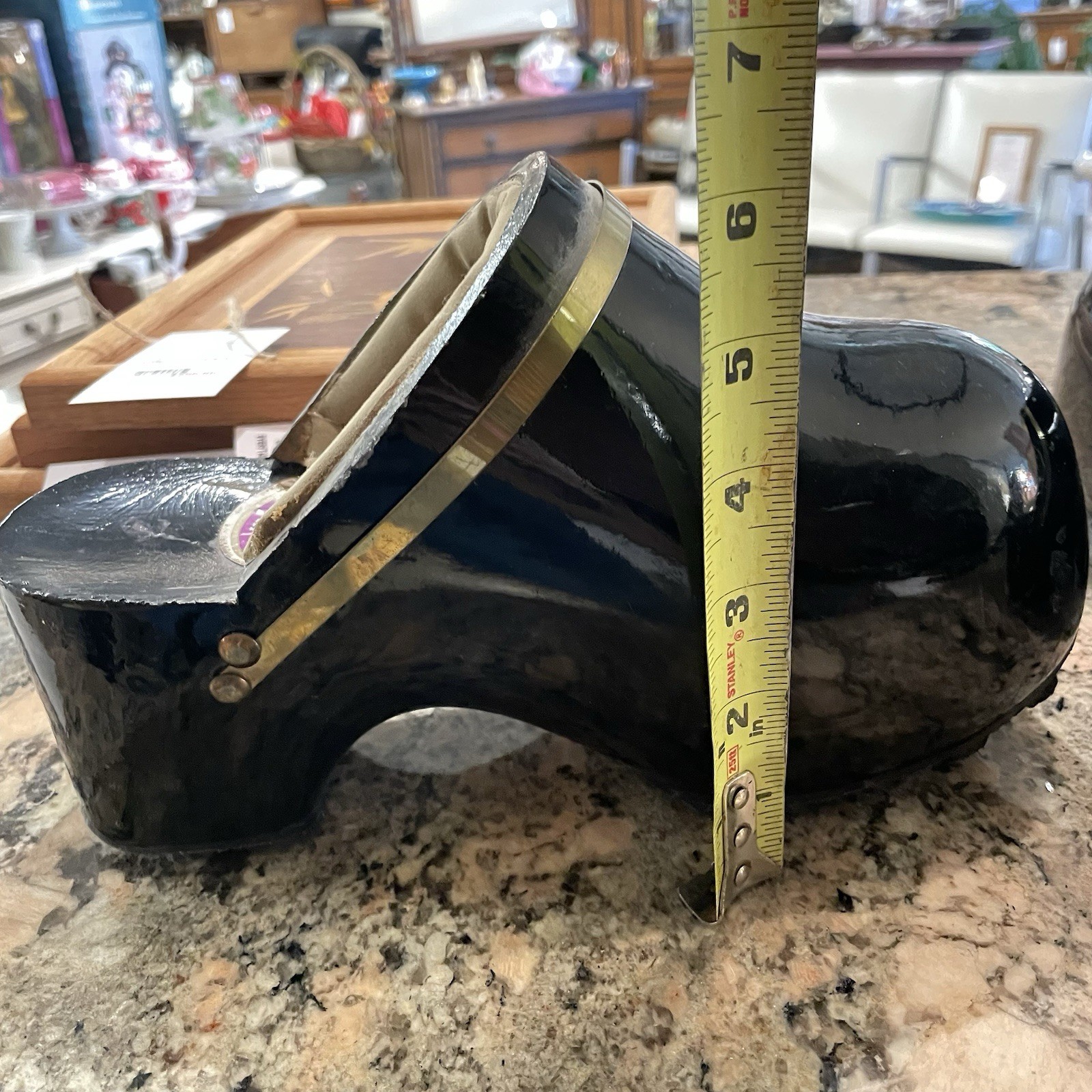 70s Famolare Amsterdam Black Dutch Bubble Clogs Fiberglass Size 8 Made In Italy