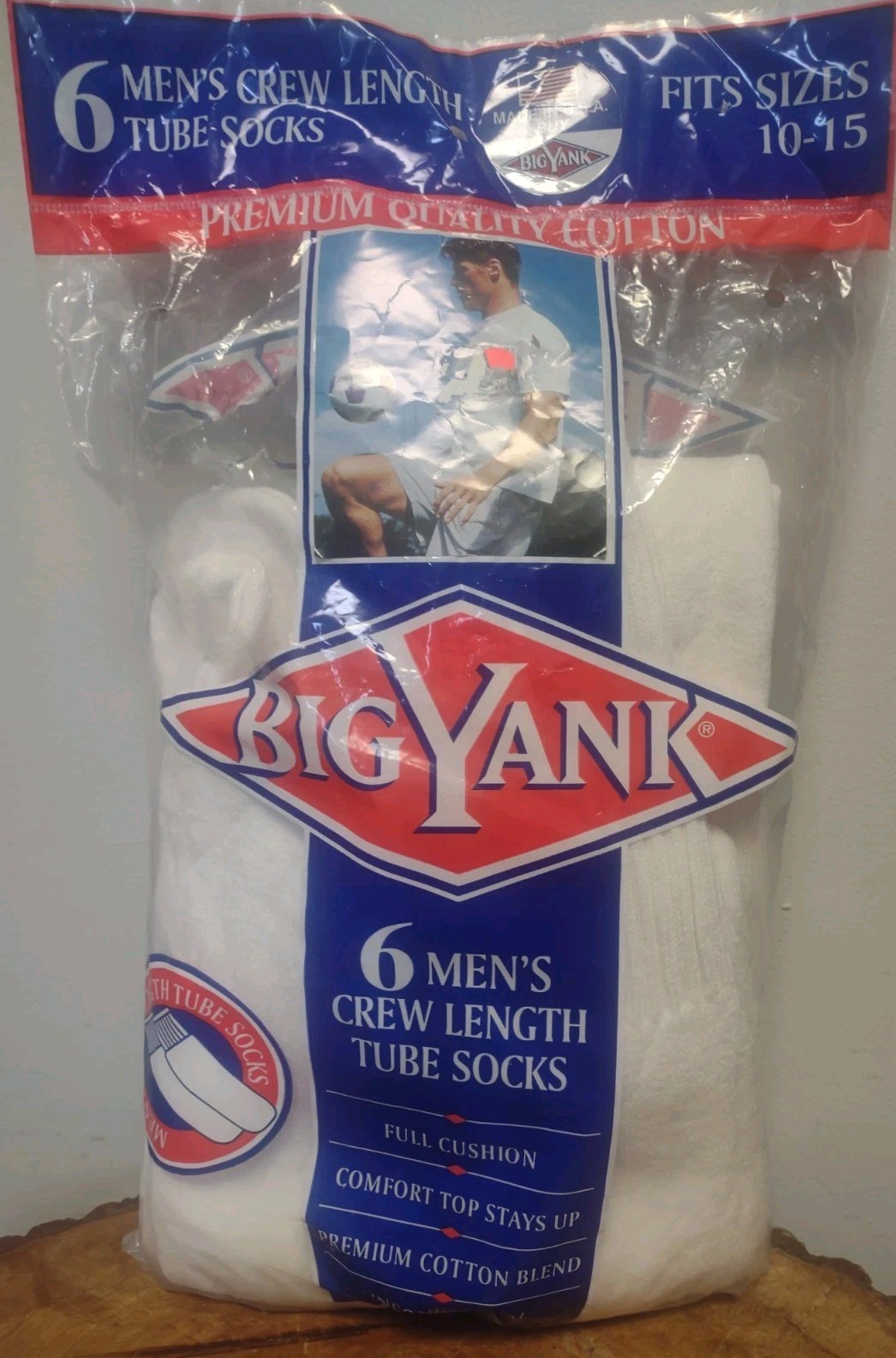 Vtg 90’s Socks Big Yank Crew Length Tube Men’s 10-15 OPEN Pack Of 5 Pairs USA