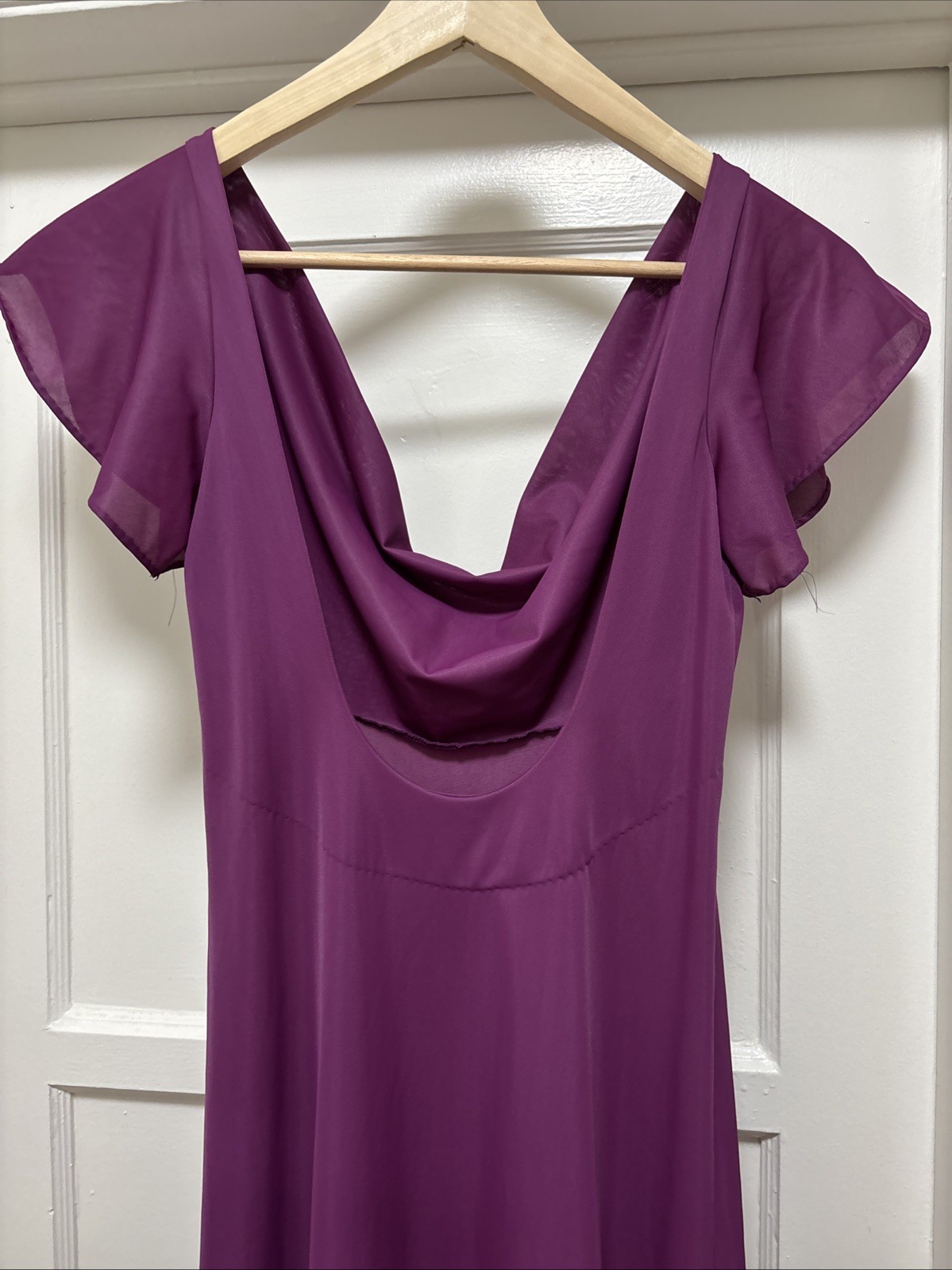 VINTAGE JOHN KLOSS FOR CIRCA COWL NECK NYLON SLIP DRESS SMALL