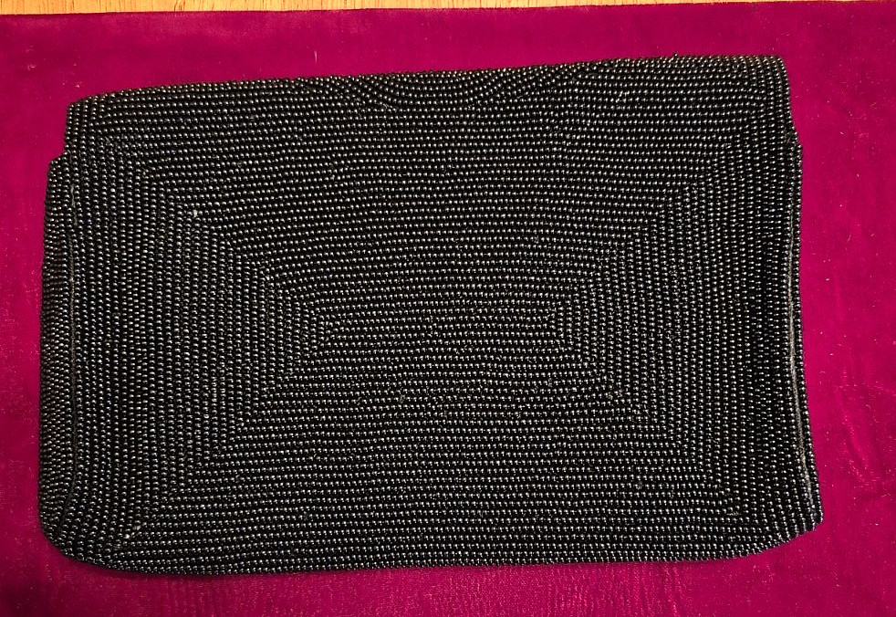 Vintage JAPAN 1960s Beaded Clutch – Evening Wear, Fold Over, Classy