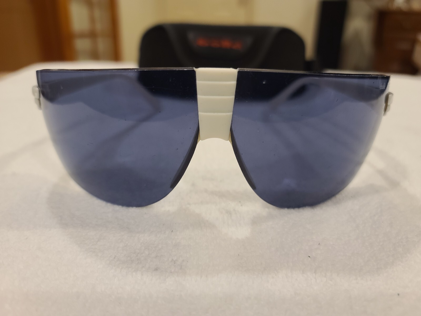 Vintage Bolle Countour Spectra PC 80s White Sunglasses France
