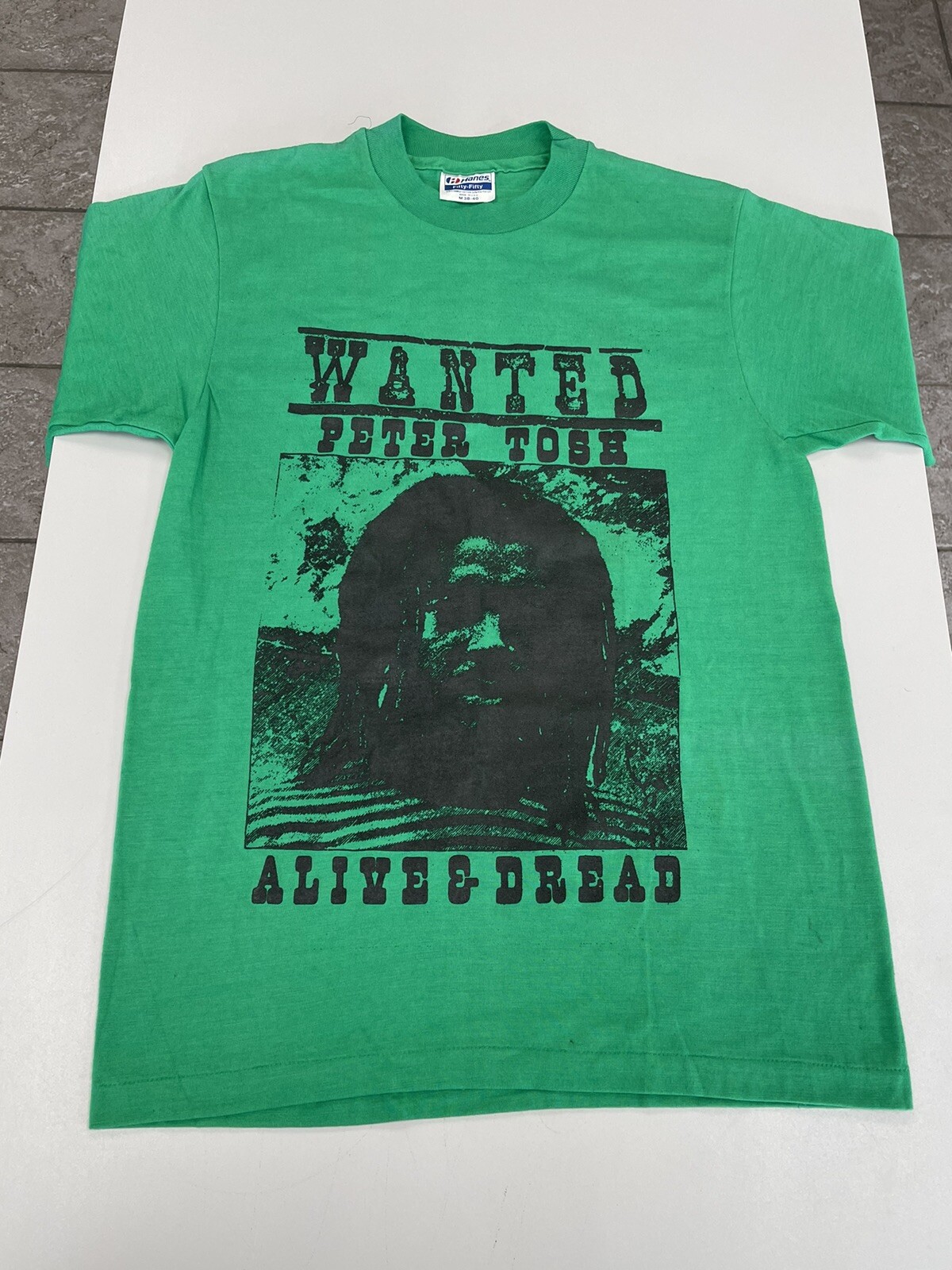 Vintage 81 82 83 80s Peter Tosh Wanted Dread & Alive Shirt Small Bob Marley Rare