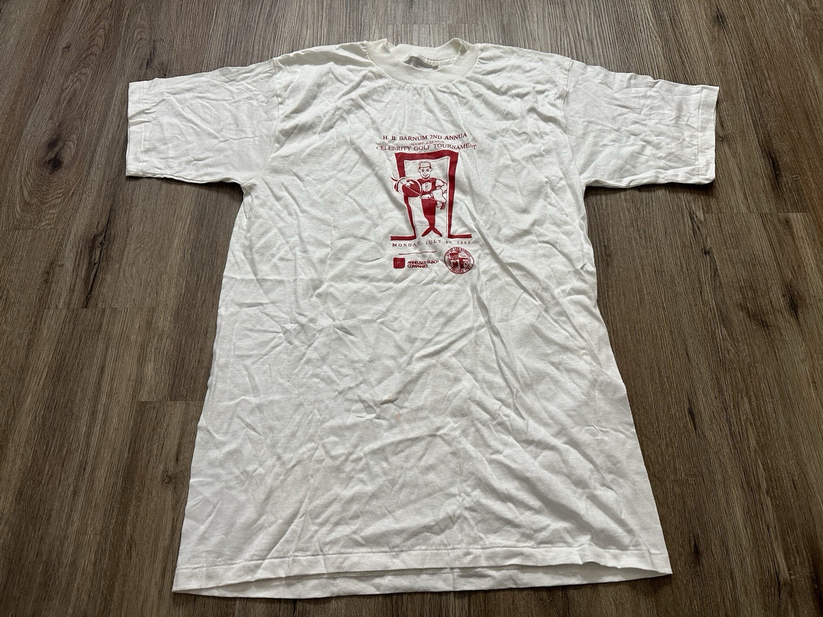 Vintage 1990 H.B. Barnum 2nd Annual Celebrity Golf Tournament T-Shirt XL