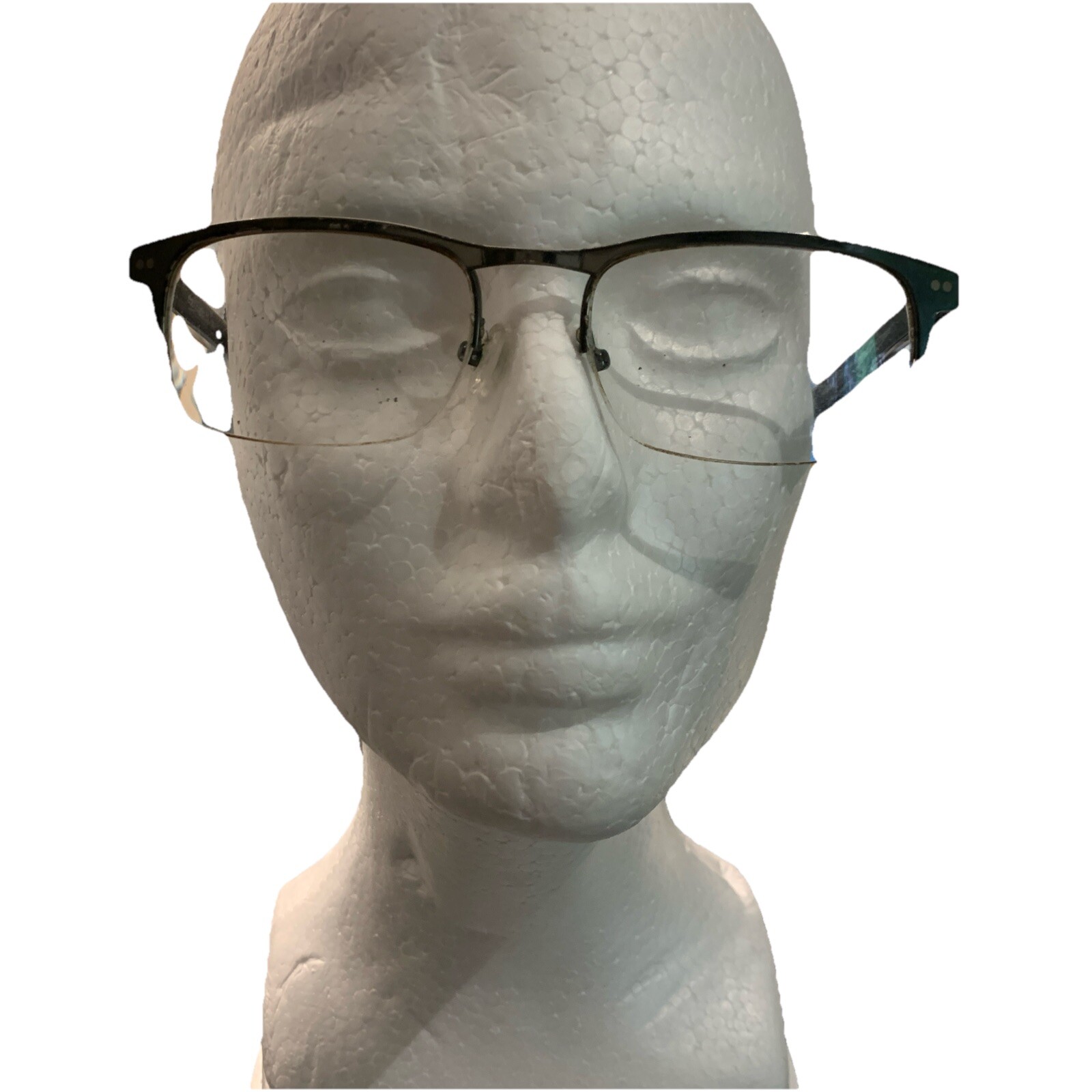 Vintage Sanford Hutton Colors In Optics Black Half Rim Frames C989 FRAMES ONLY