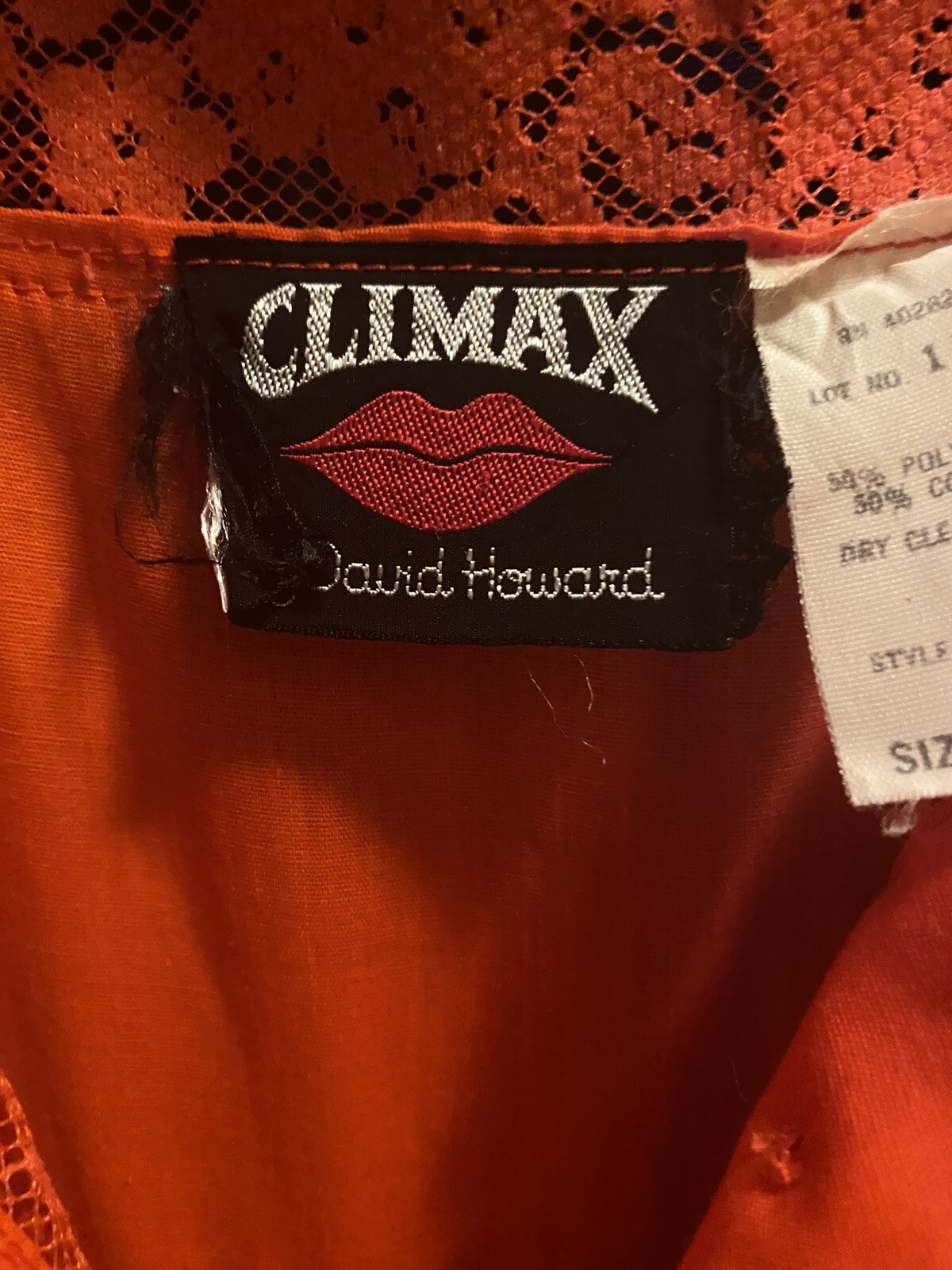 Vintage 70s Climax by David Howard Cotton And Lace Maxi Dress Size 3