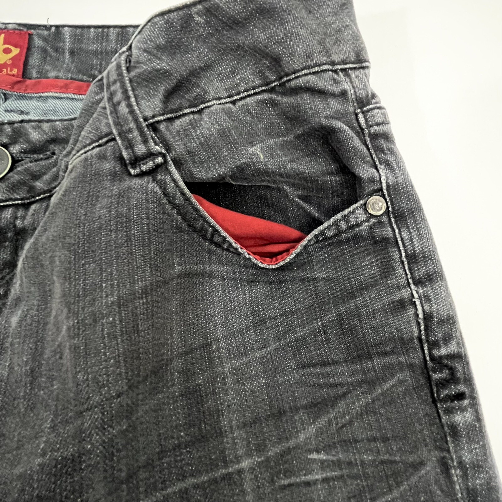 Y2K Sasson Jeans Sz 8 Black Bootcut Boogie 32” Inseam Ooh La La Women’s Vintage
