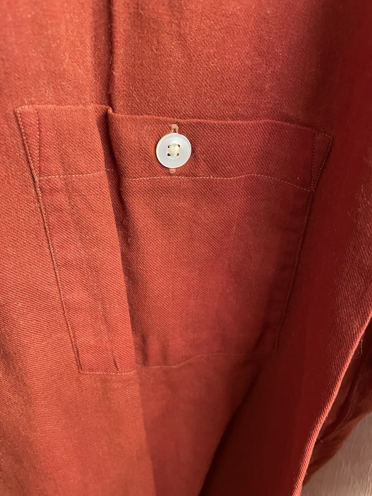 AUTUMN ORANGE COMFY 50s 😍 Vintage VIYELLA HATHAWAY LOOP COLLAR ROCKABILLY Shirt