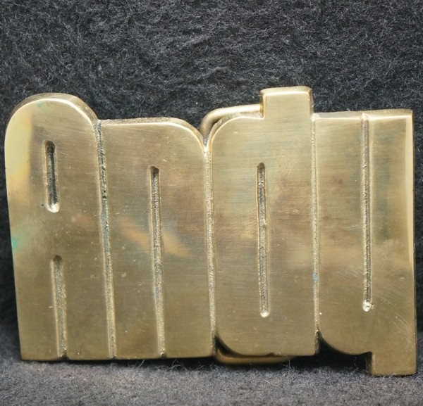 XG05125 *NOS* VINTAGE 1978 ***ANDY*** NAME FASHION MENS SOLID BRASS BELT BUCKLE