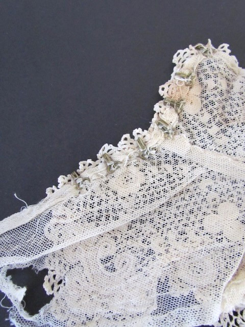 Victorian Crochet Lace Collar Yoke Irish Handmade Raised Floral