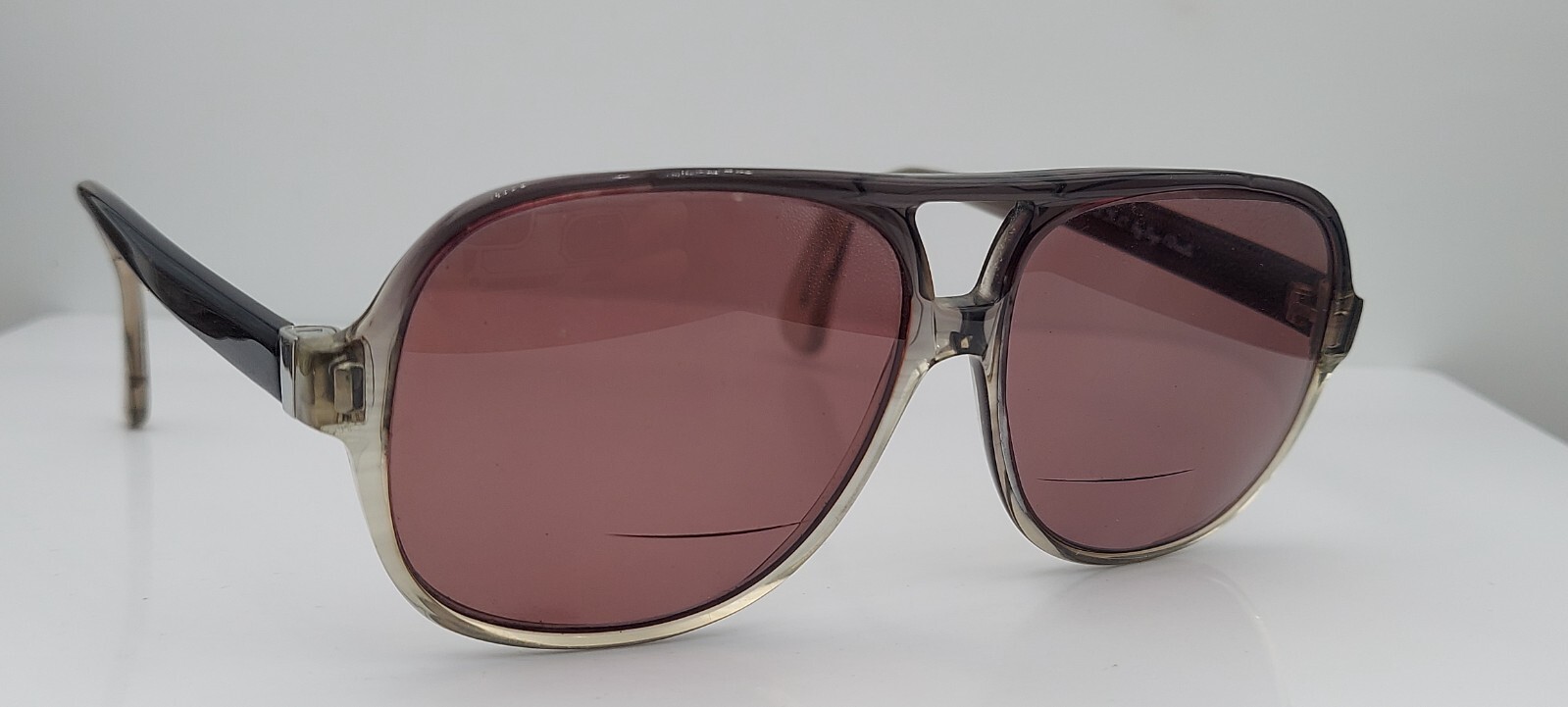Vintage Eye Deals Tyson Gray Translucent Pilot Sunglasses Hong Kong FRAMES ONLY