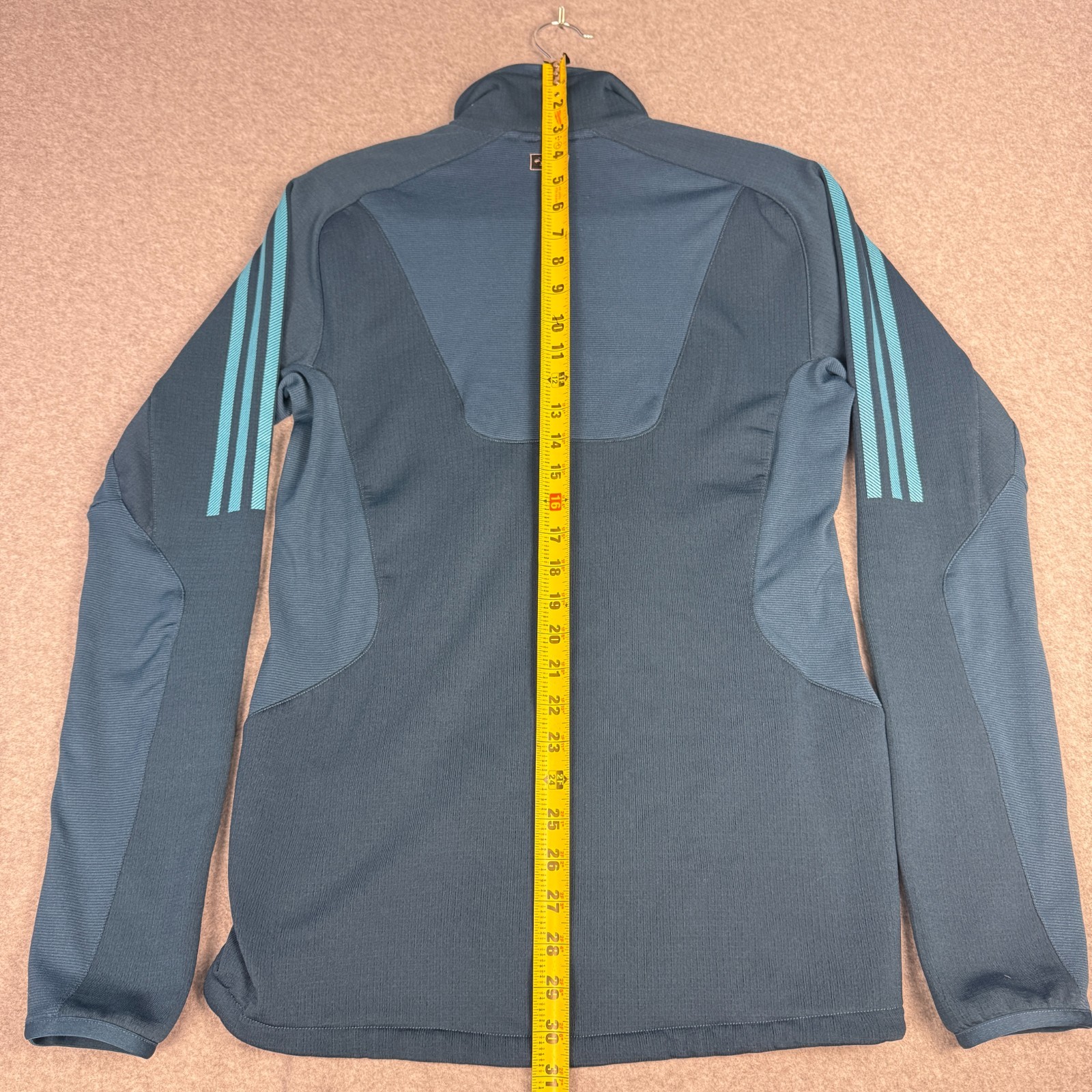 Adidas Terrex Swift Technical Grid Fleece Jacket Teal/Neon Orange Small Gorpcore