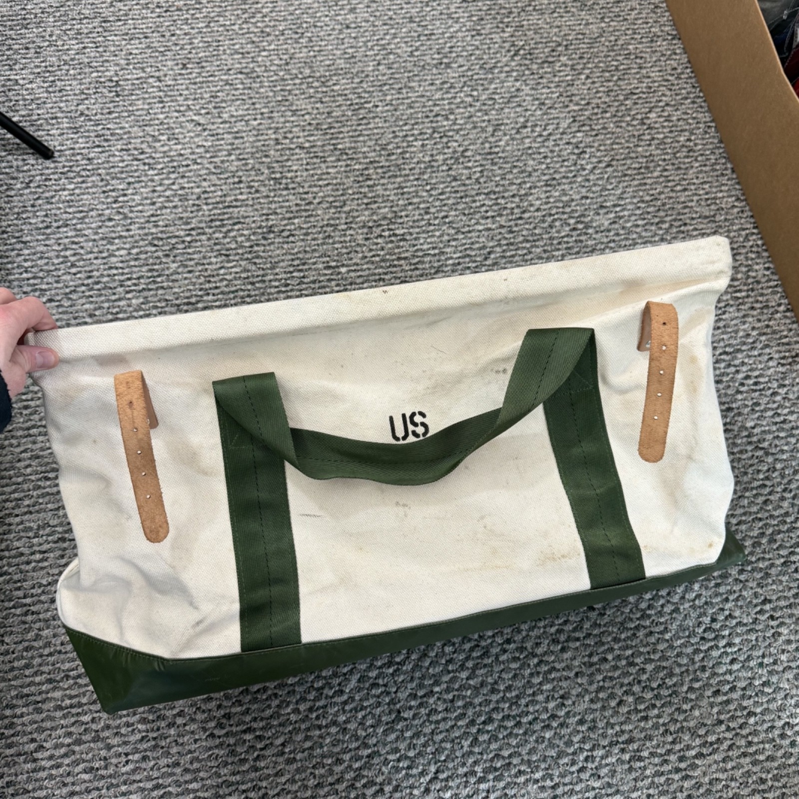 Vintage US Marked Luggage, Money, Tool Canvas Carry Bag, Mail Bag 1950s – 60s