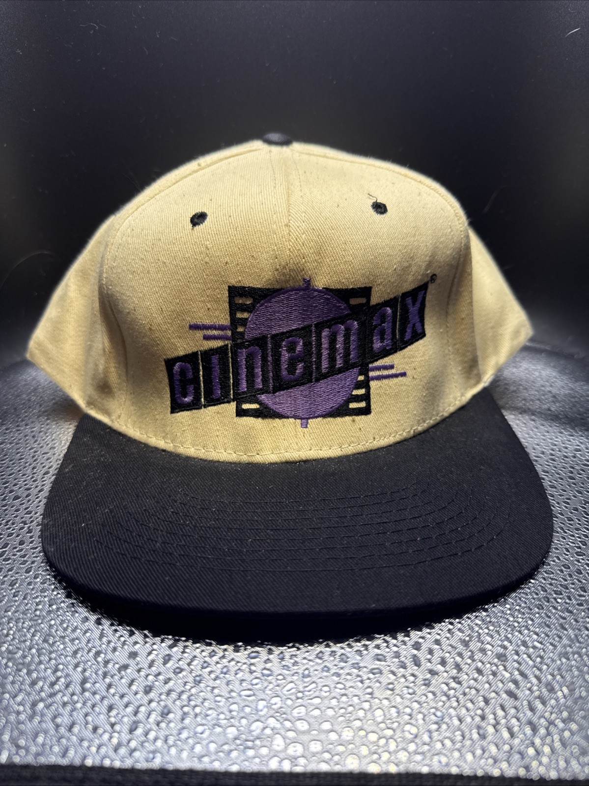 Vtg 90s Cinemax Cap Movies TV Spell Out Logo Snap Back Baseball Trucker HBO Hat