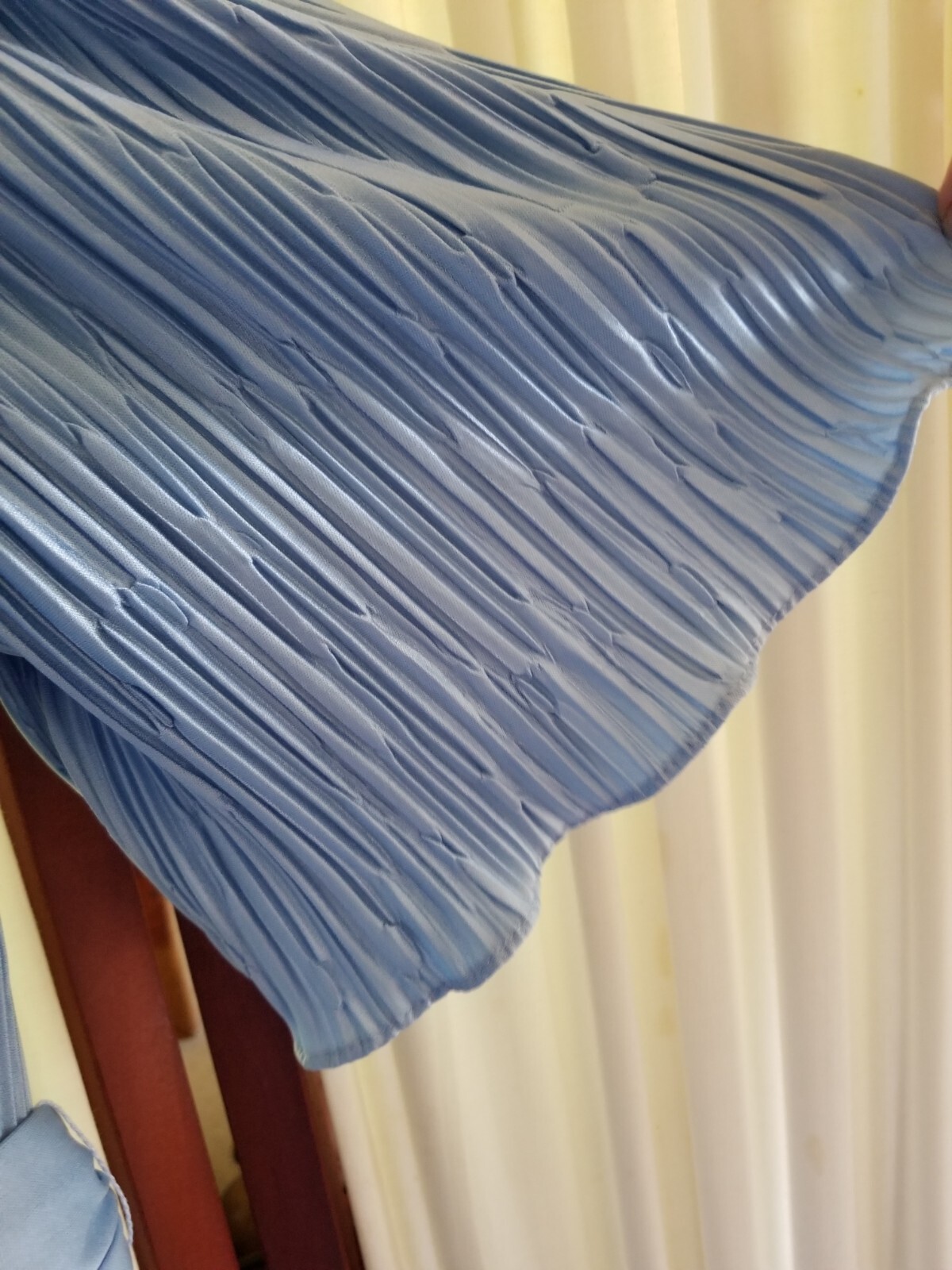 Vintage Periwinkle Sz 7/8 Darcy Pleated Dress W/ Belt Formal Cocktail Homecoming