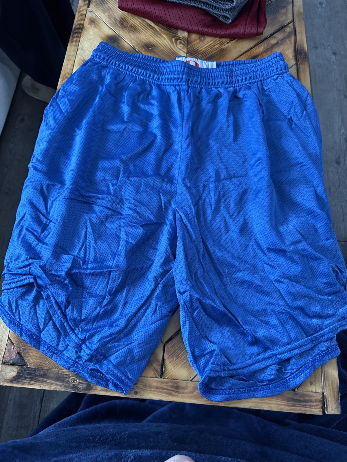 Vintage Dodger Polyester Mesh Shorts Blue Large