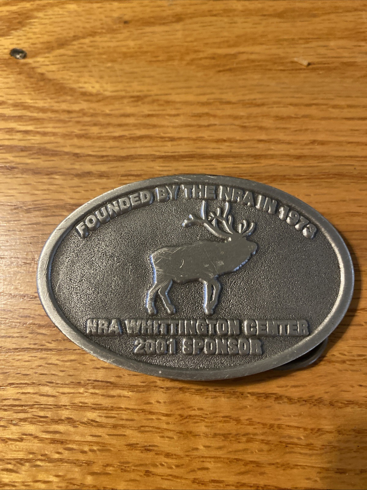 Founded by the NRA 1973 Whittington Center 2001 Sponsor Deer Hunting Belt Buckle