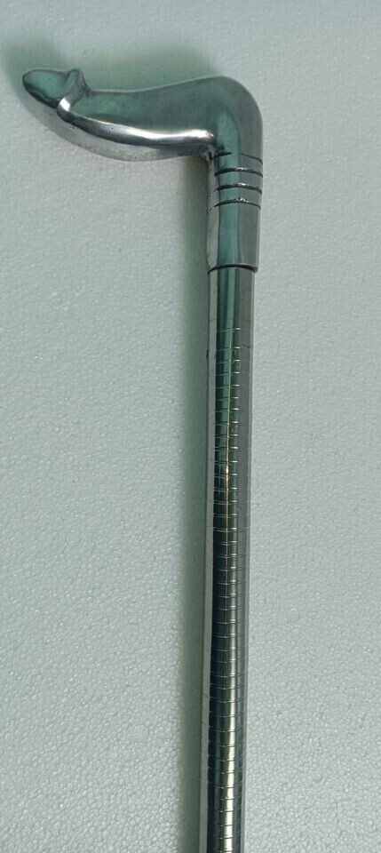 Antique Finished Penis Head Handle Stainless Steel Tactical Walking Stick Cane I