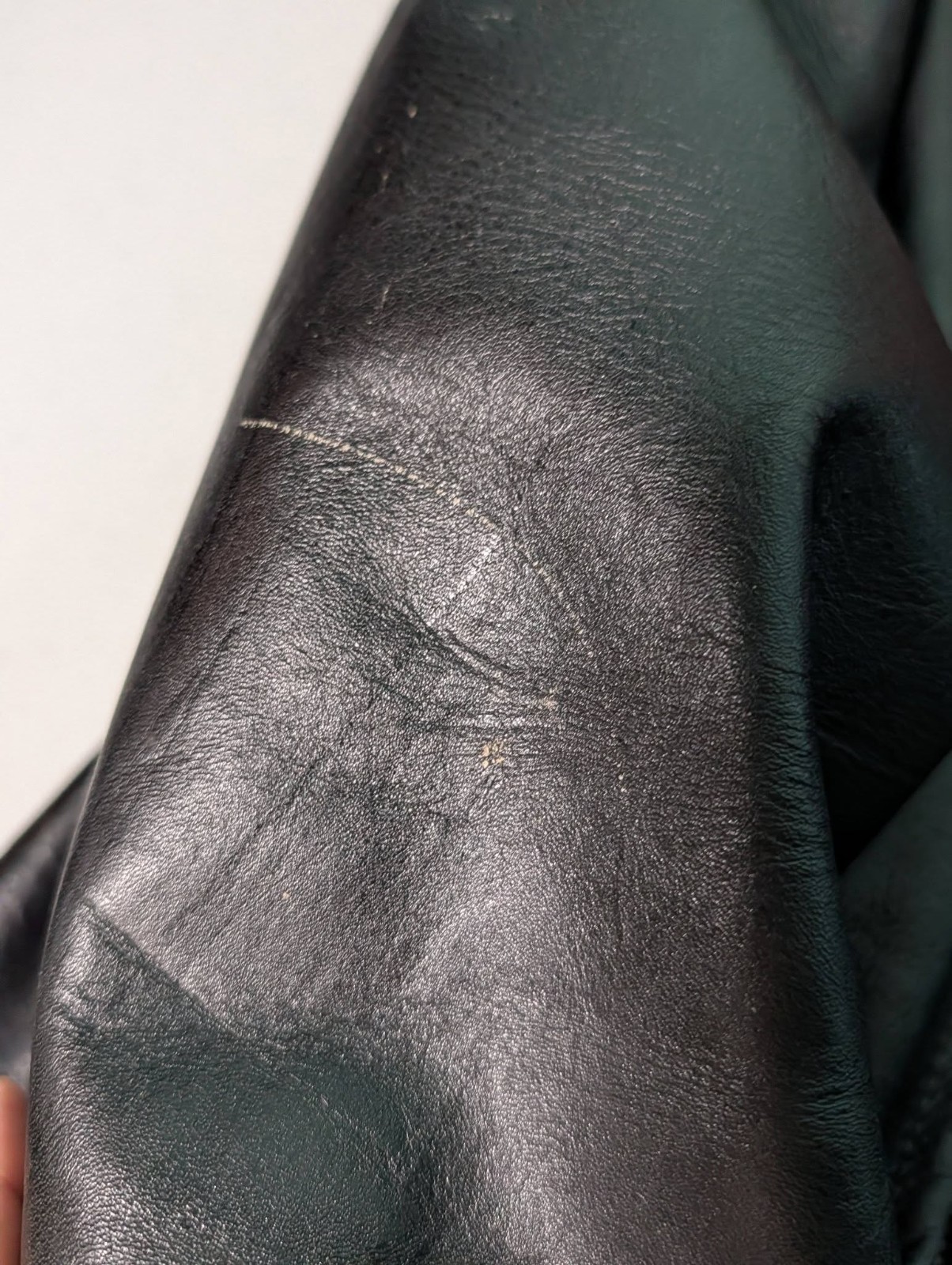 Vintage 1960’s Sears Oakbrook Black Leather Jacket Red Lining Size XL