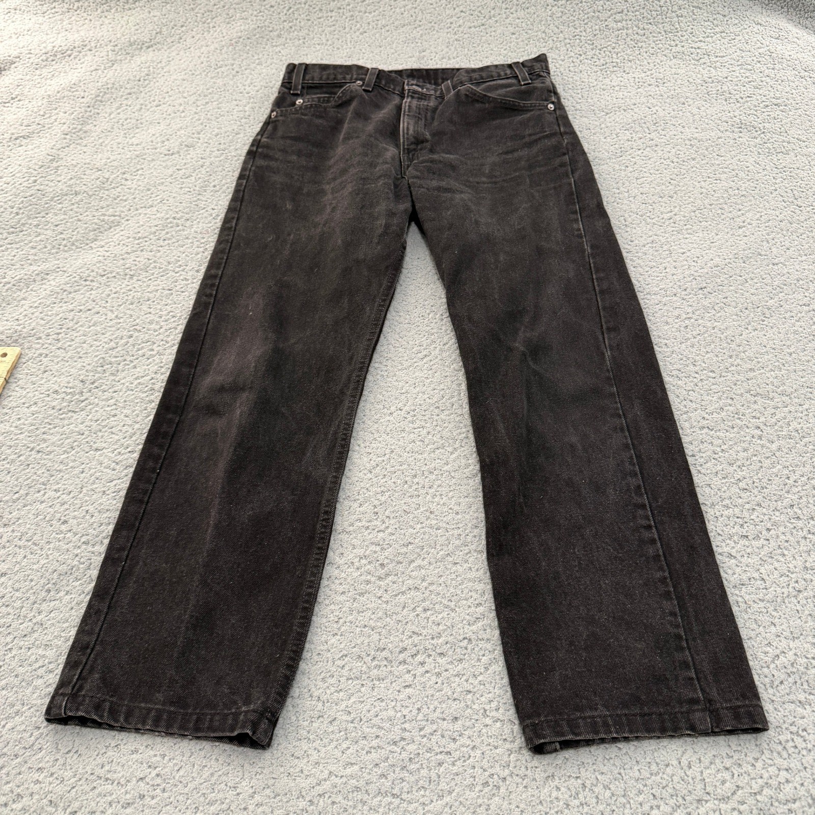 Vintage Levis 505 Orange Tab Black Jeans Made in USA 33×30 Regular Straight Leg