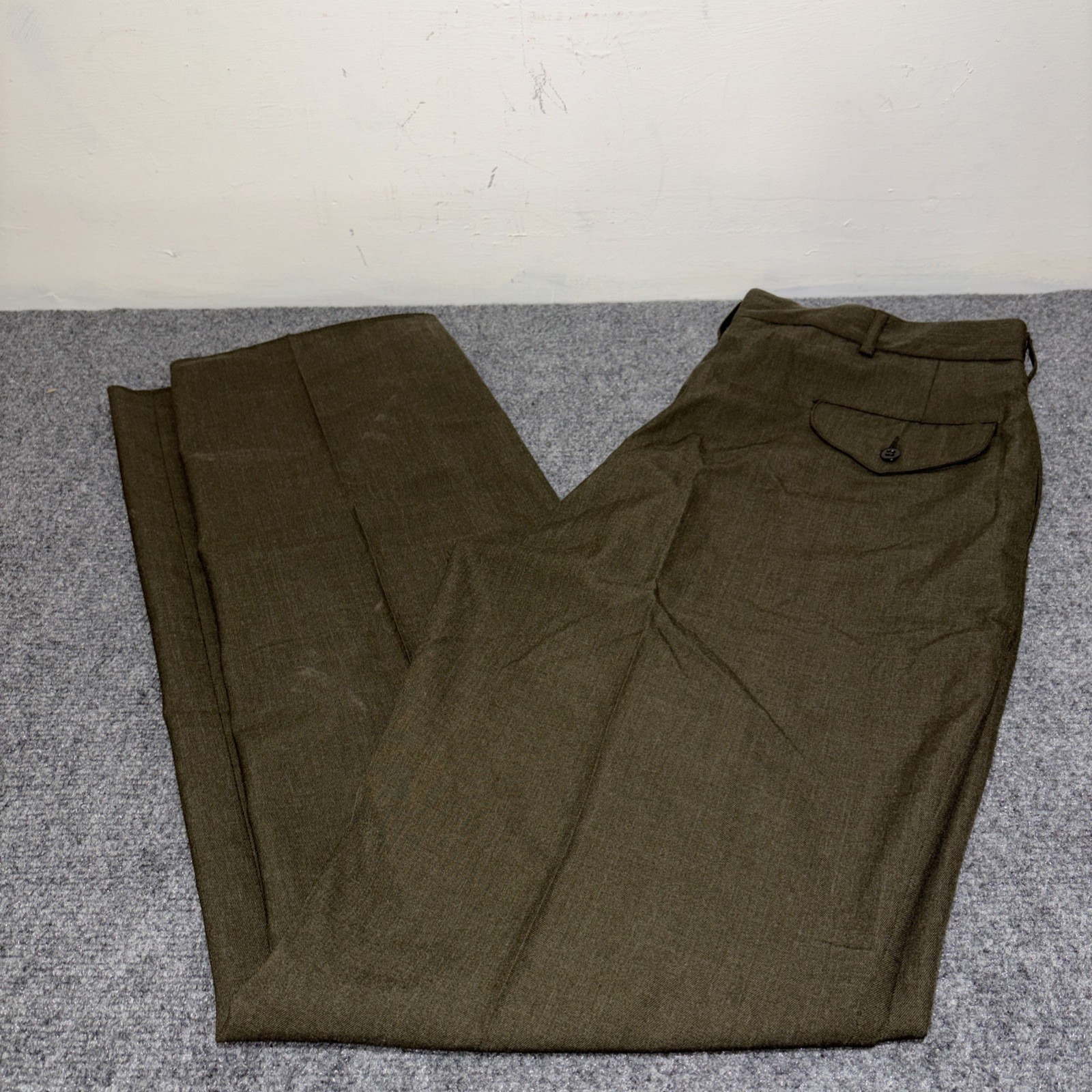 Vintage USMC Mens Green Wool Trousers