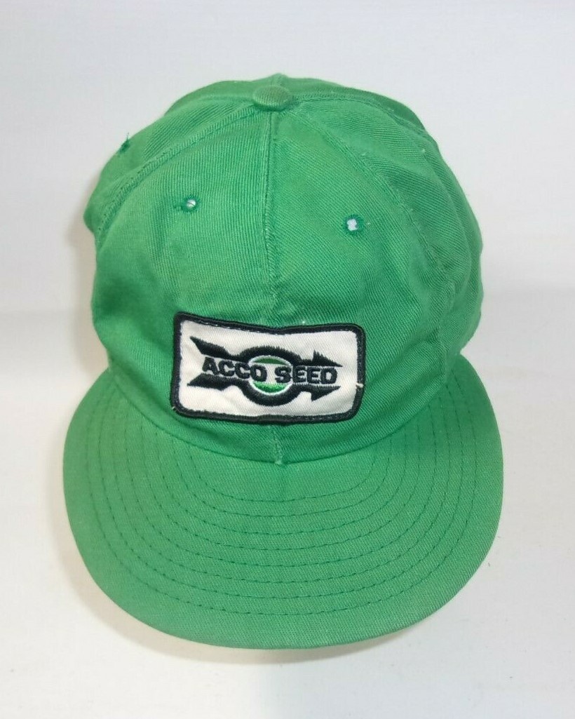 Vintage Acco Seed Farmer Trucker snapback Hat Farm patch Louisville Cap USA