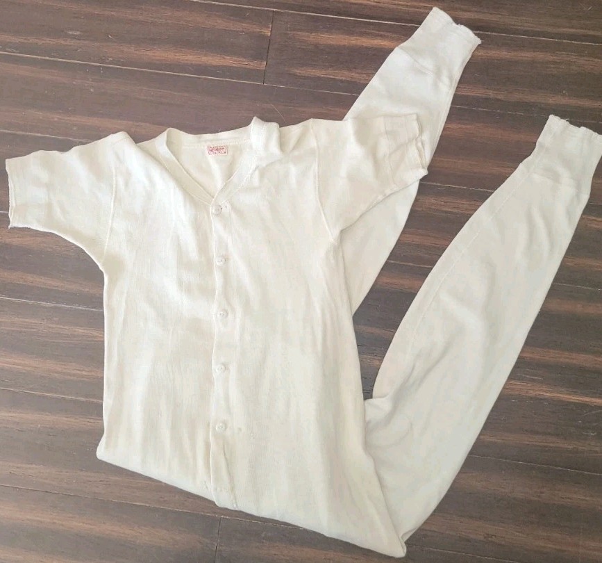 Vintage 30s 40s 50s ? Red Lion Union Suit Long Underwear Johns Sz 40