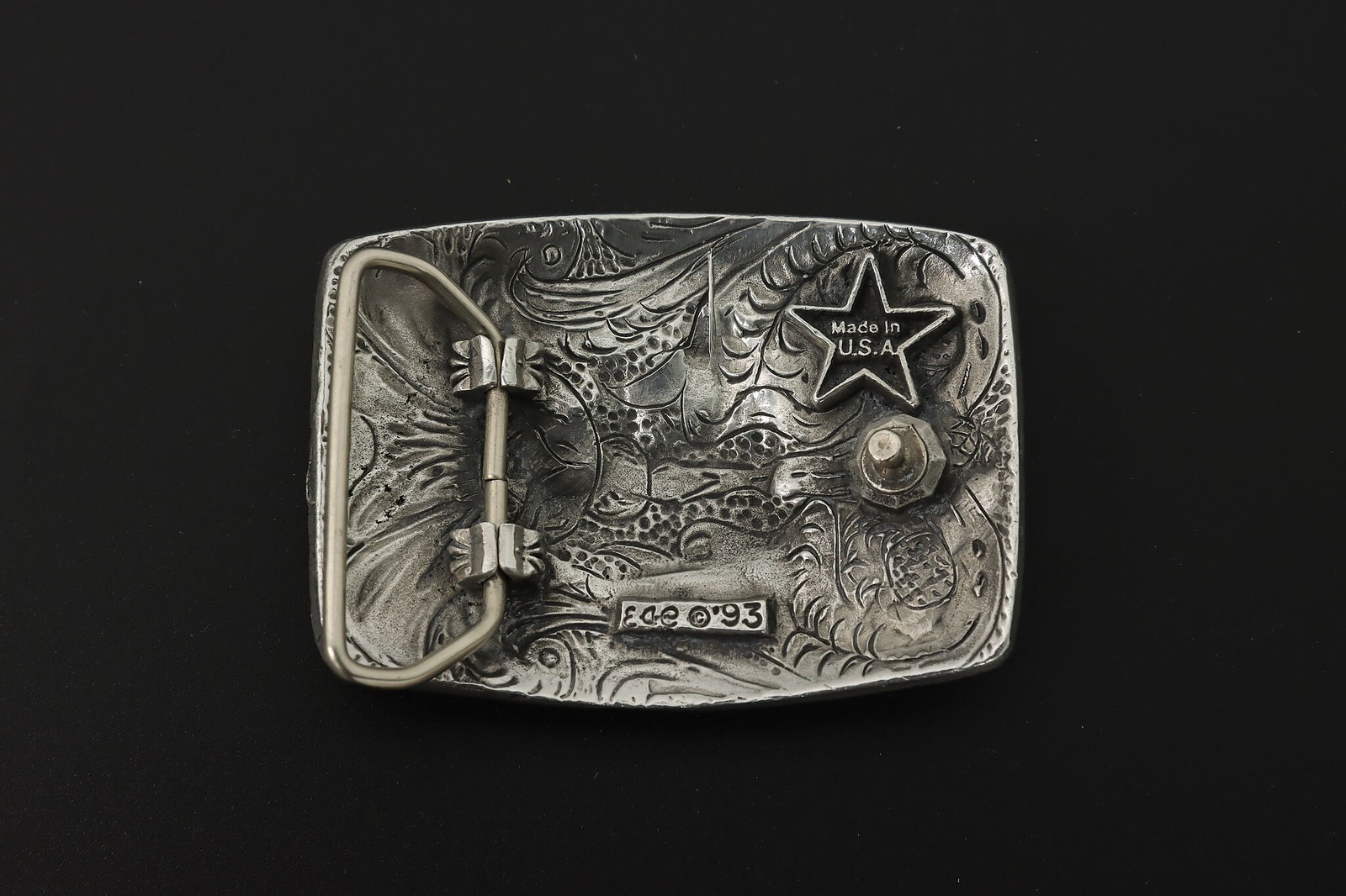 Wild Mustangs Vintage Pewter Belt Buckle EGE #56567