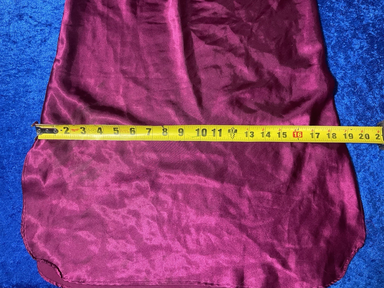 Vintage Sleep Solutions Satin Nightgown Chemise Shiny Maroon Size Small *Flaw*