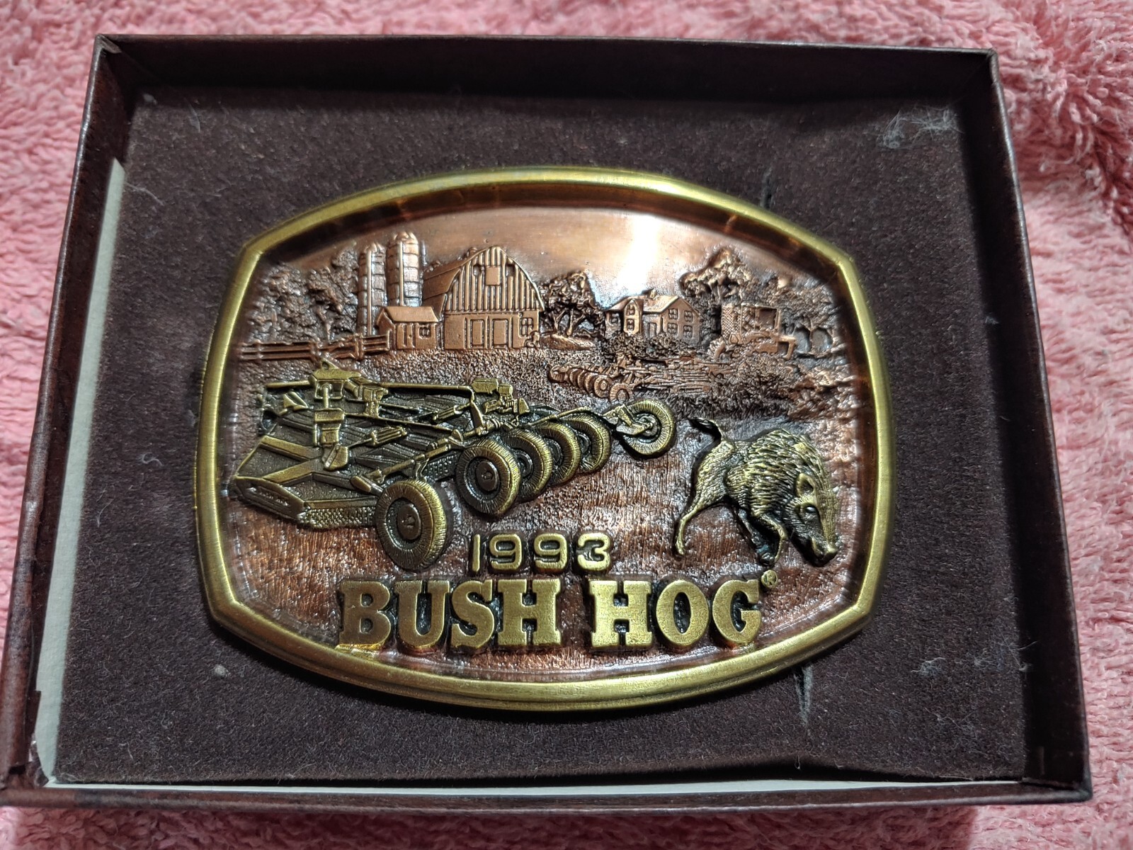 Vintage 1993 Bush Hog Farm Agriculture Belt Buckle Limited Edition 358 Of 1500