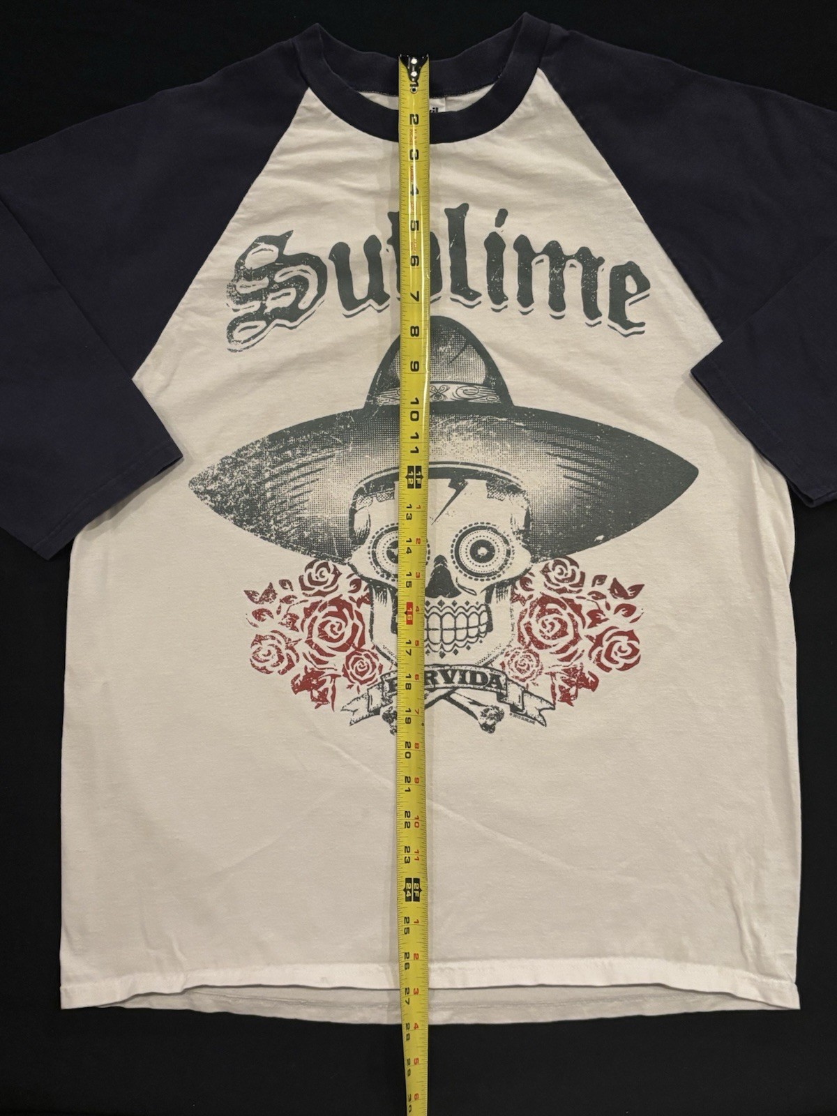 Sublime Skull Raglan Shirt L Anvil Band Tee Rock Reggae Grunge Y2K