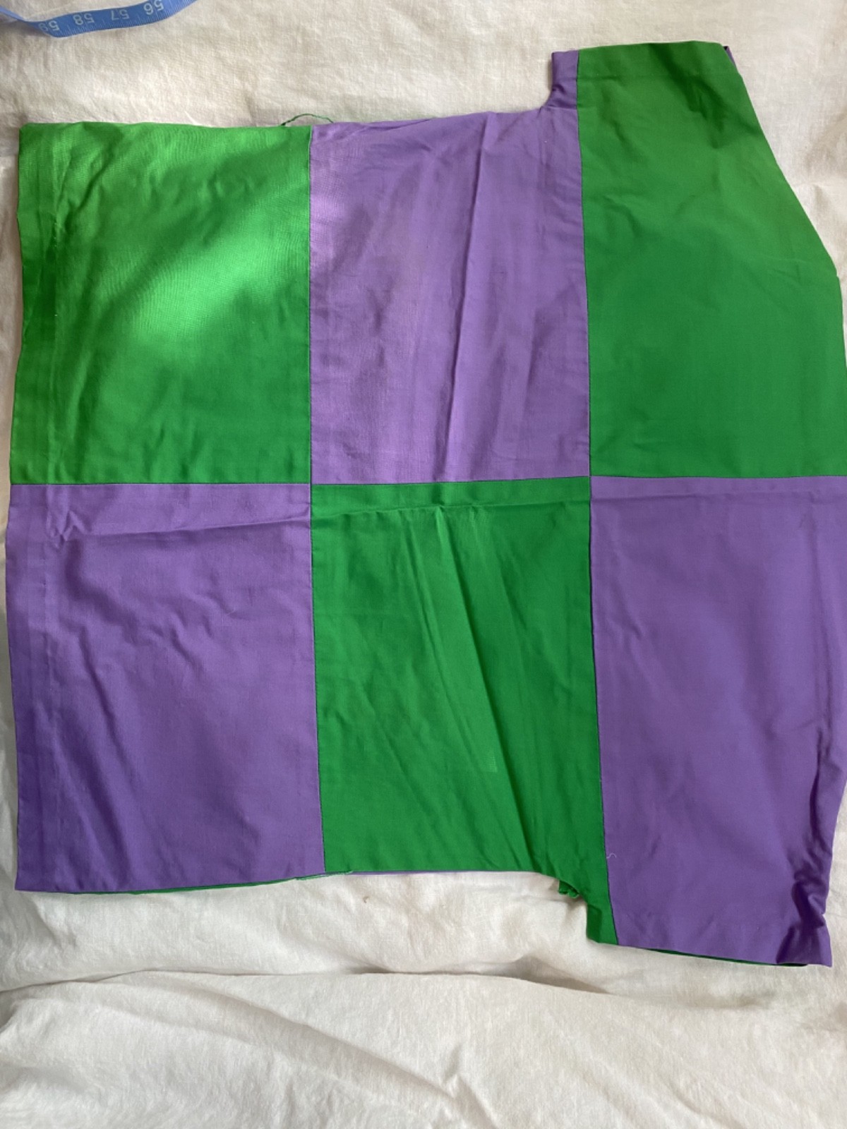 RARE Great Condition 1960s Vintage Purple & Green Women’s Large Cotton Shirt