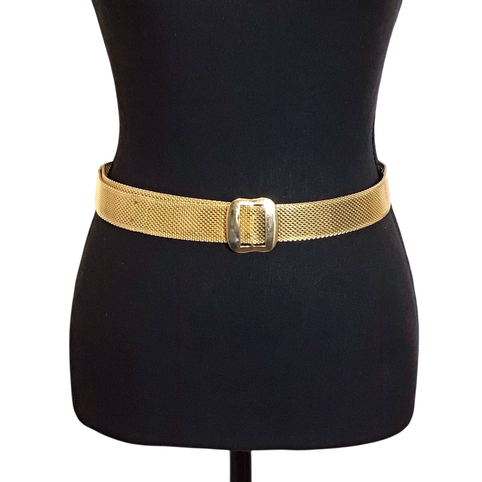 Vintage Sarah Coventry Gold Tone Mesh Belt 36” Chainmail Buckle Retro 1” Wide