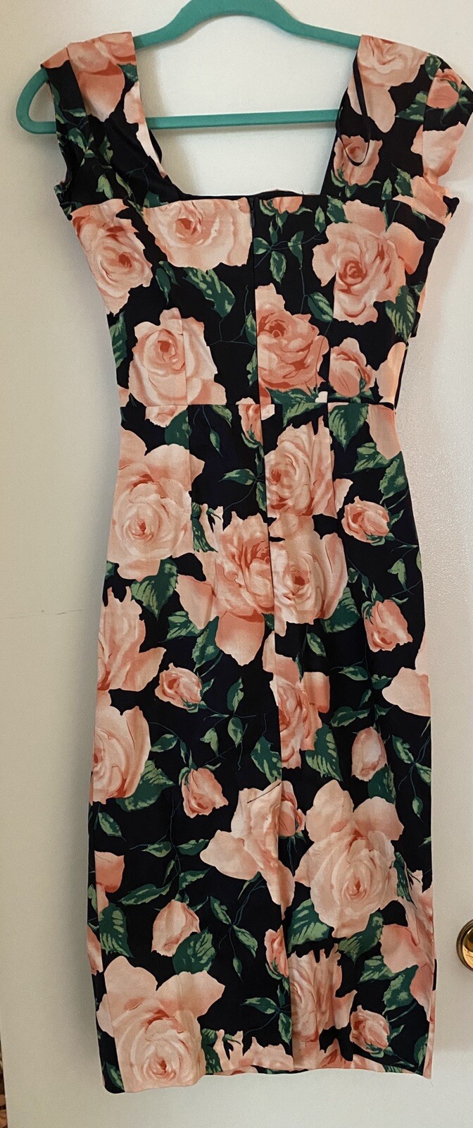 New With Tags, Never Worn!! Rose Floral Print Fitted Dress—Get Noticed!