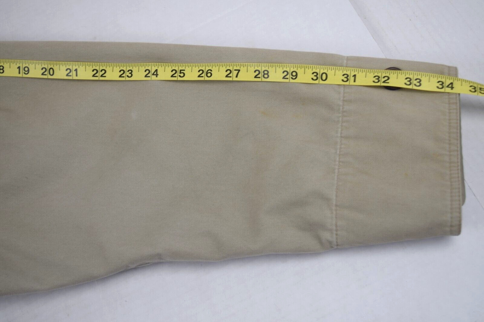 Vintage Coat Great Lakes Size M 90s Beige Cotton Plaid Lining Corduroy Collar