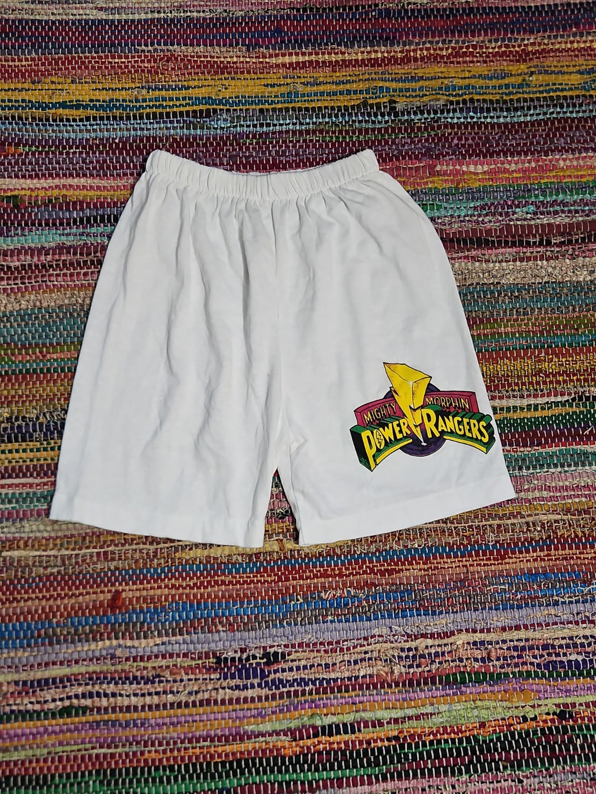 Vintage 90s Power Rangers Cartoon Character Little Kids Cute Toddler Shorts S 6T