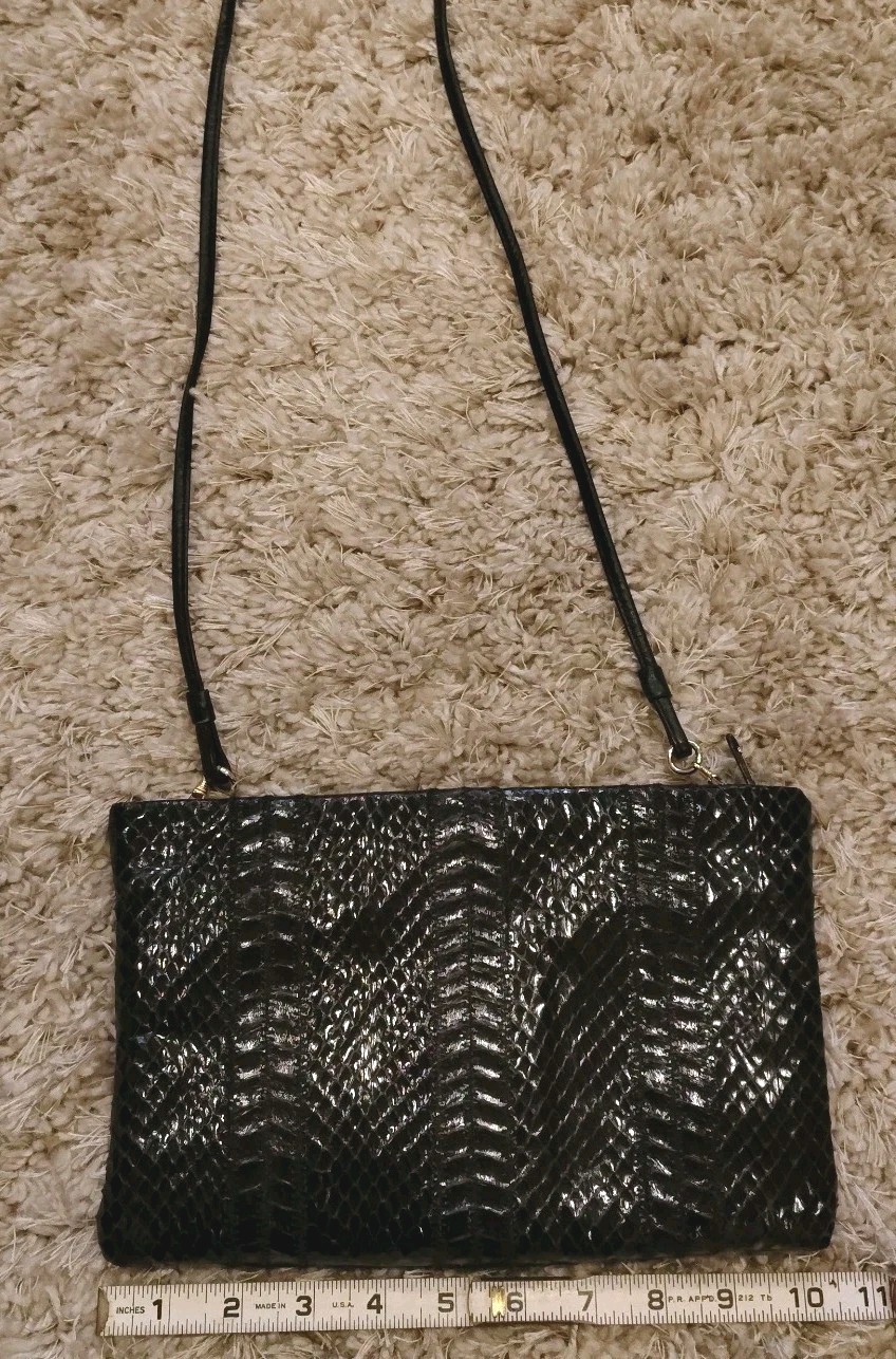 Vintage Clemente EXOTIC EVENING Bag Genuine SNAKESKIN Shoulder Purse Bag B59