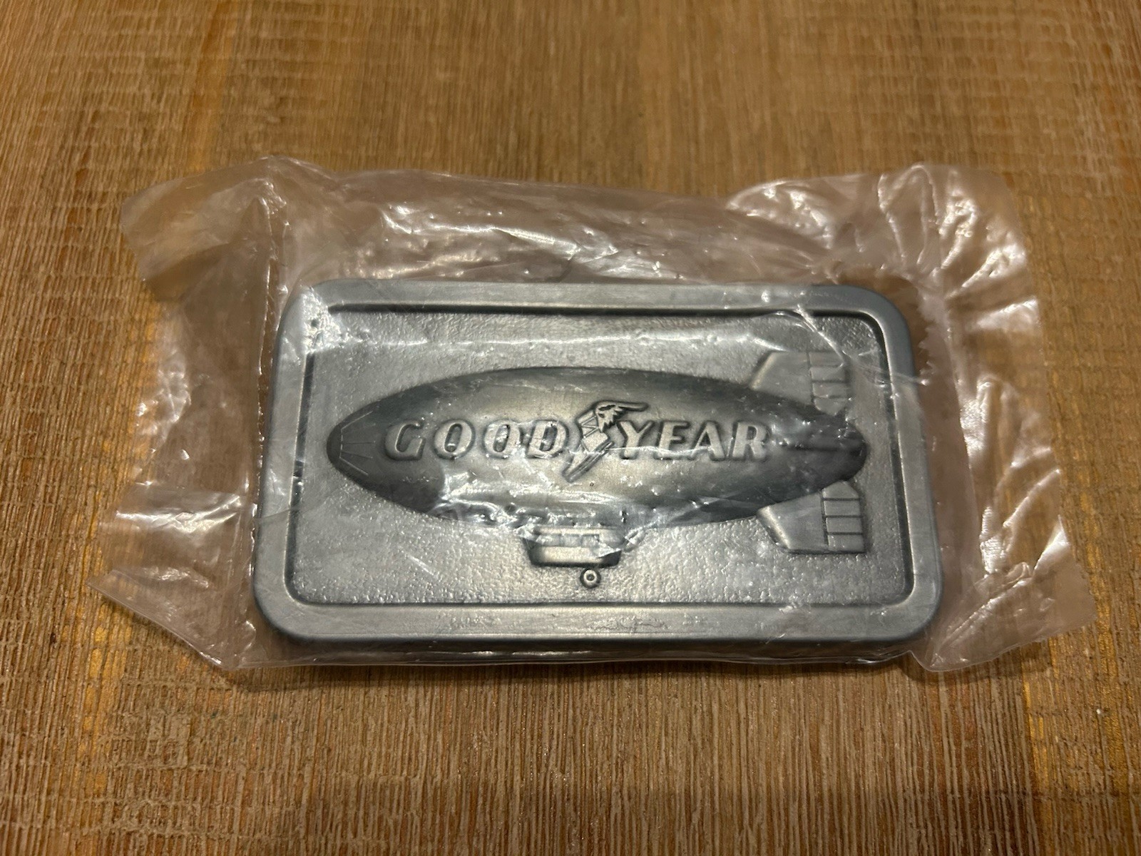 Vintage 1974 Goodyear Blimp Tire & Rubber CO. Pewter Belt Buckle