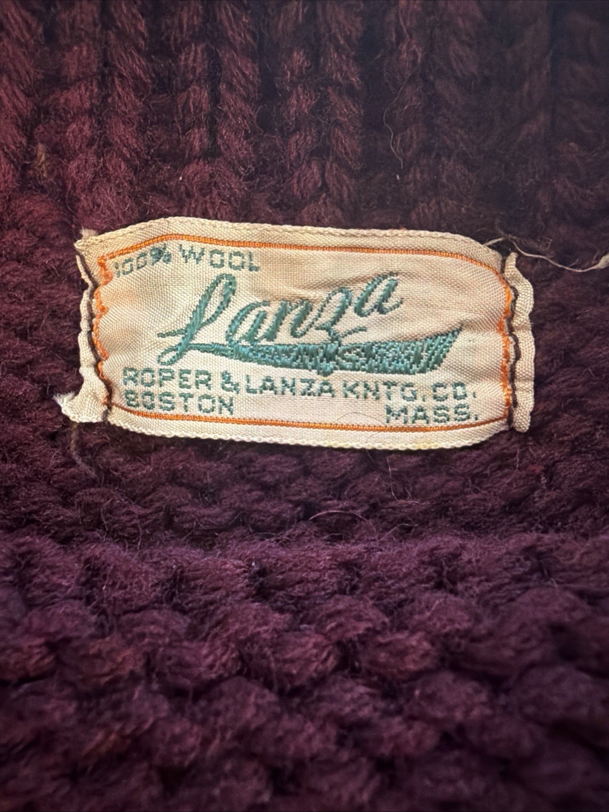 Vintage Lanza Heavy Wool Letterman’s Sweater “T” 1964 Champs Football Burgundy M