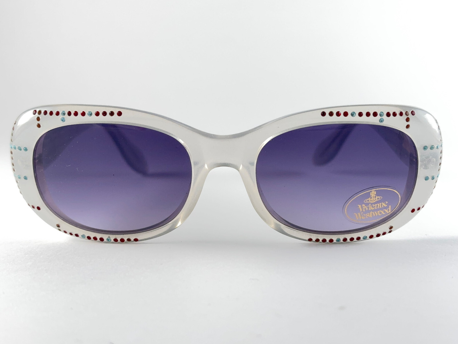 NEW RARE VINTAGE VIVIENNE WESTWOOD SPACE GREY & STRASS SUNGLASSES MADE IN ITALY