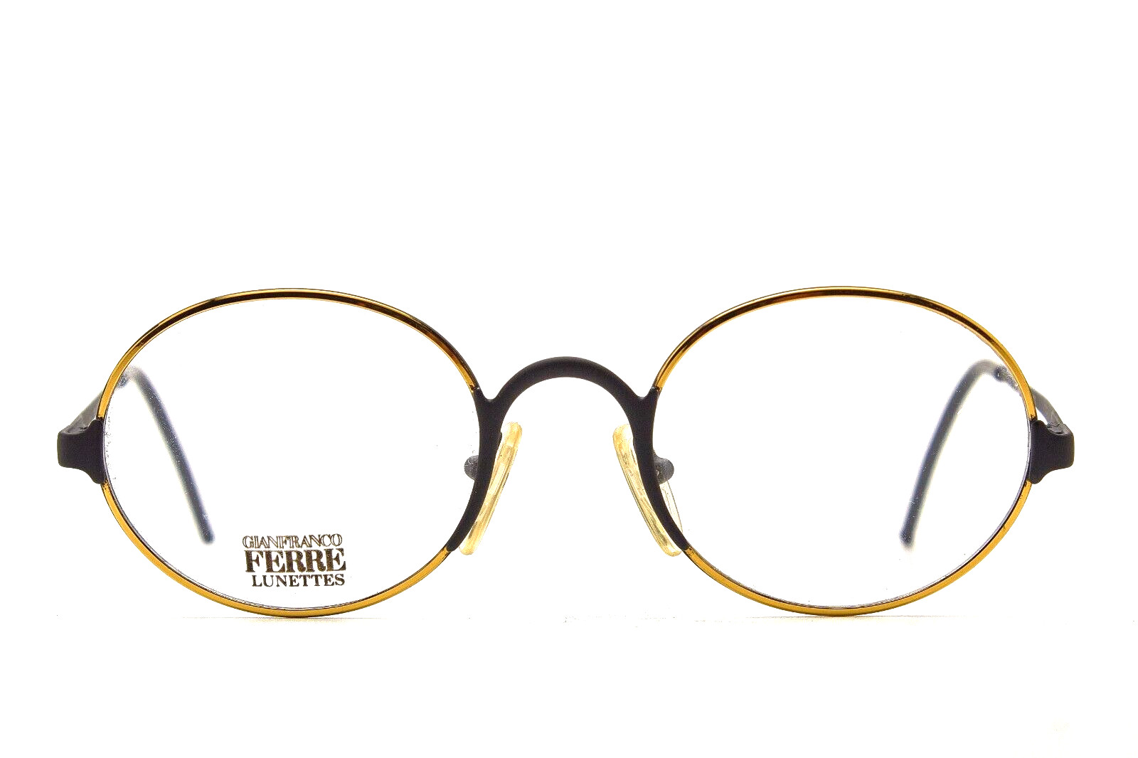Vintage GIANFRANCO FERRE Slim Metal Oval Eyeglasses 90s | Office Siren Old Money