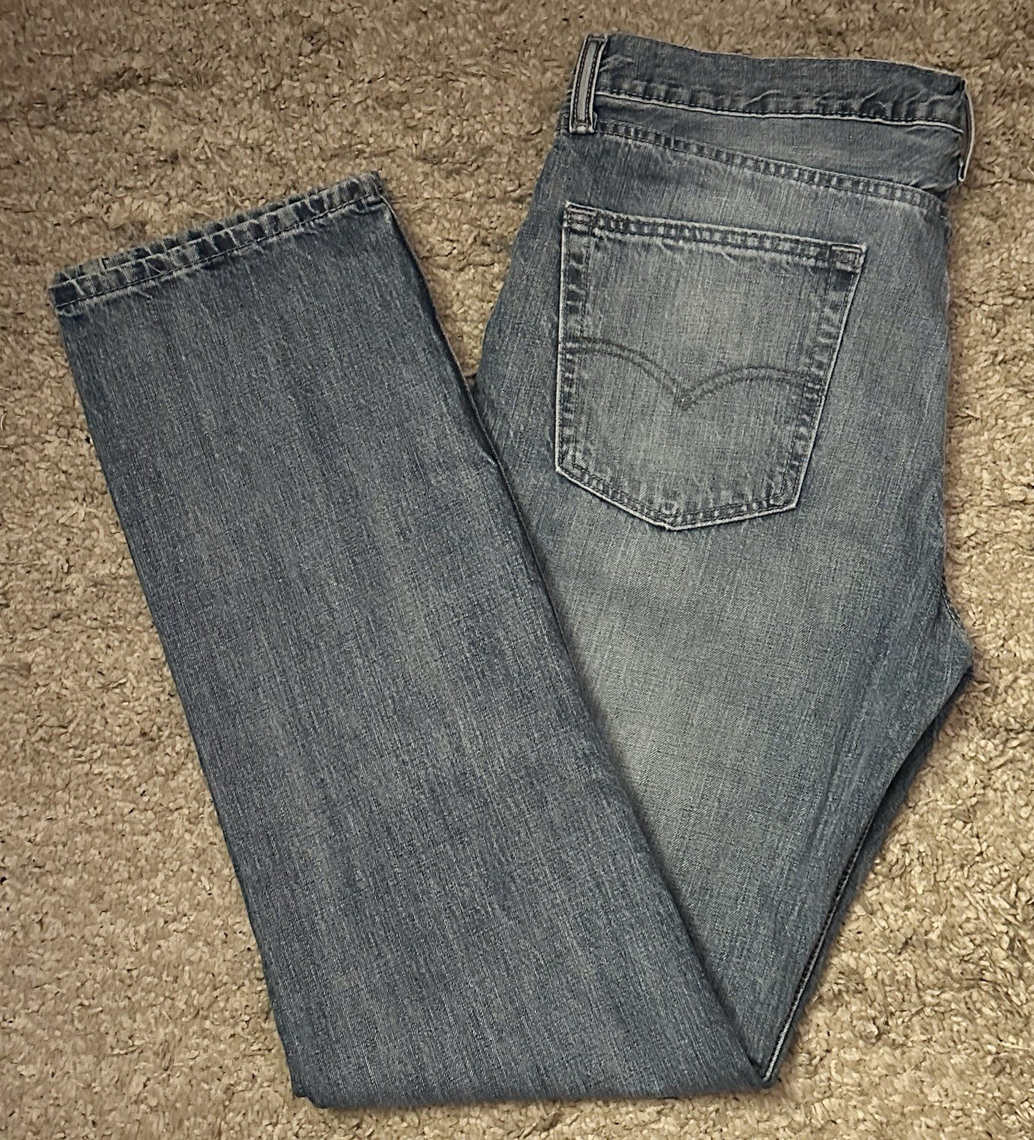 Vintage 90s Levi’s 514 Men’s Size 36×34 Blue Slim Fit Straight Leg Denim Jeans